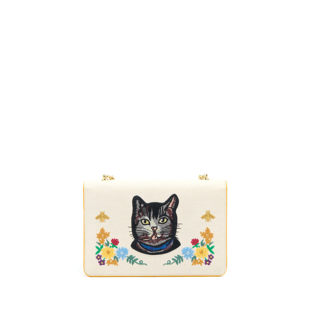 GUCCI CROSSBODY MULTICOLOUR PRINT FABRIC WHITE GHW