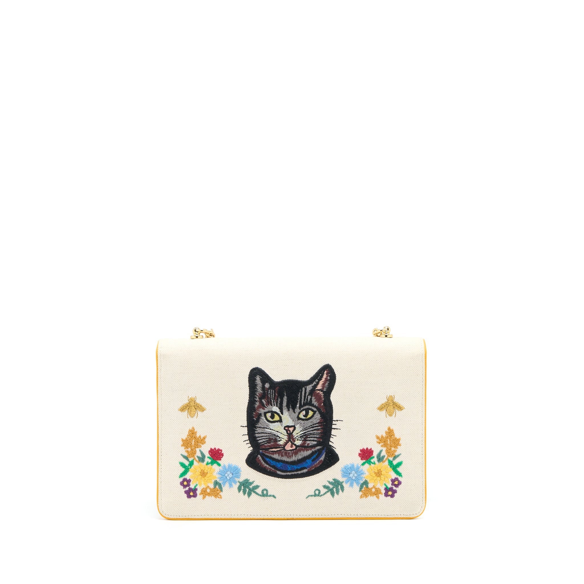 GUCCI CROSSBODY MULTICOLOUR PRINT FABRIC WHITE GHW