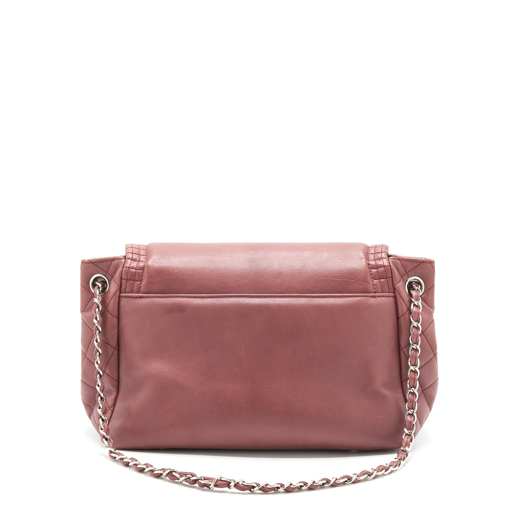 CHANEL FLAP TOTE BAG BROWN SHW