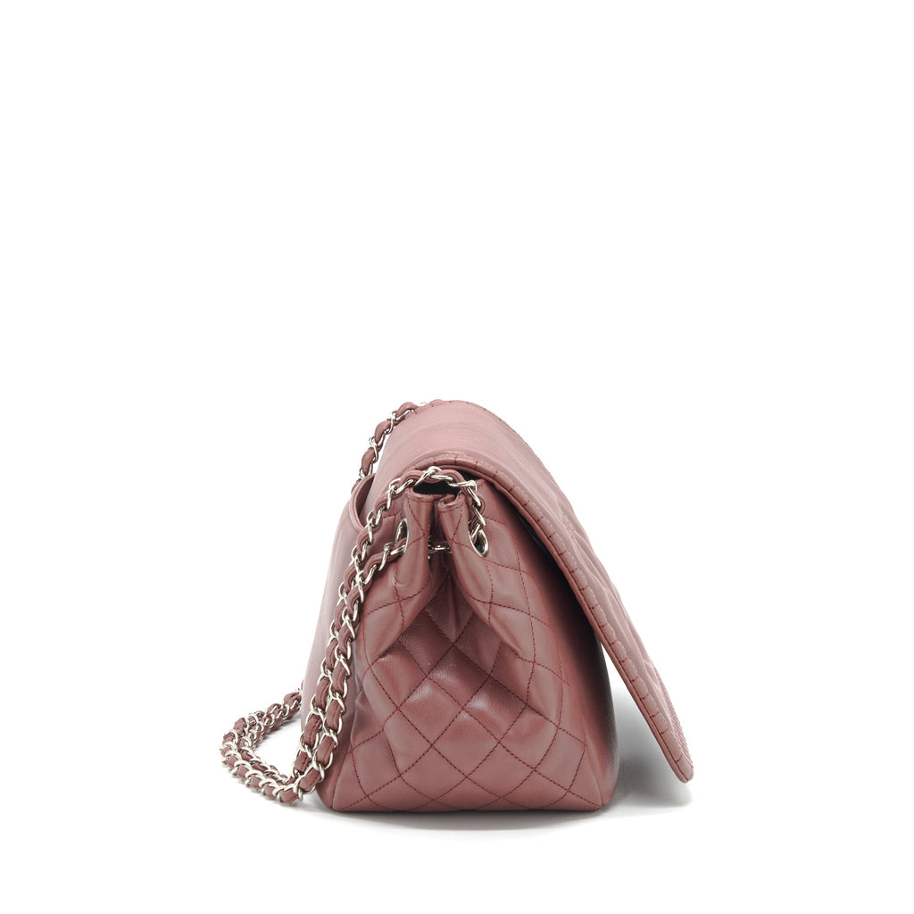 CHANEL FLAP TOTE BAG BROWN SHW