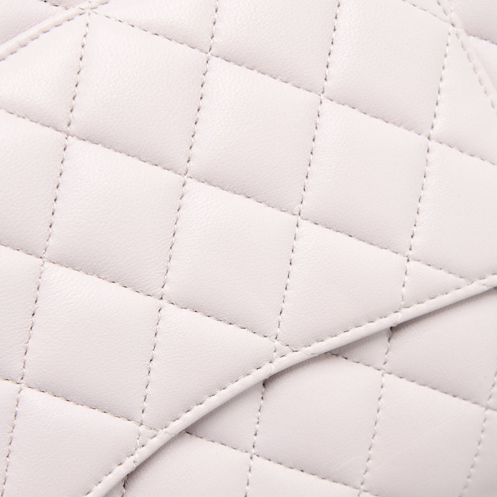 CHANEL SMALL CLASSIC DOUBLE FLAP LAMBSKIN LIGHT PURPLE SHW (MICROCHIP)