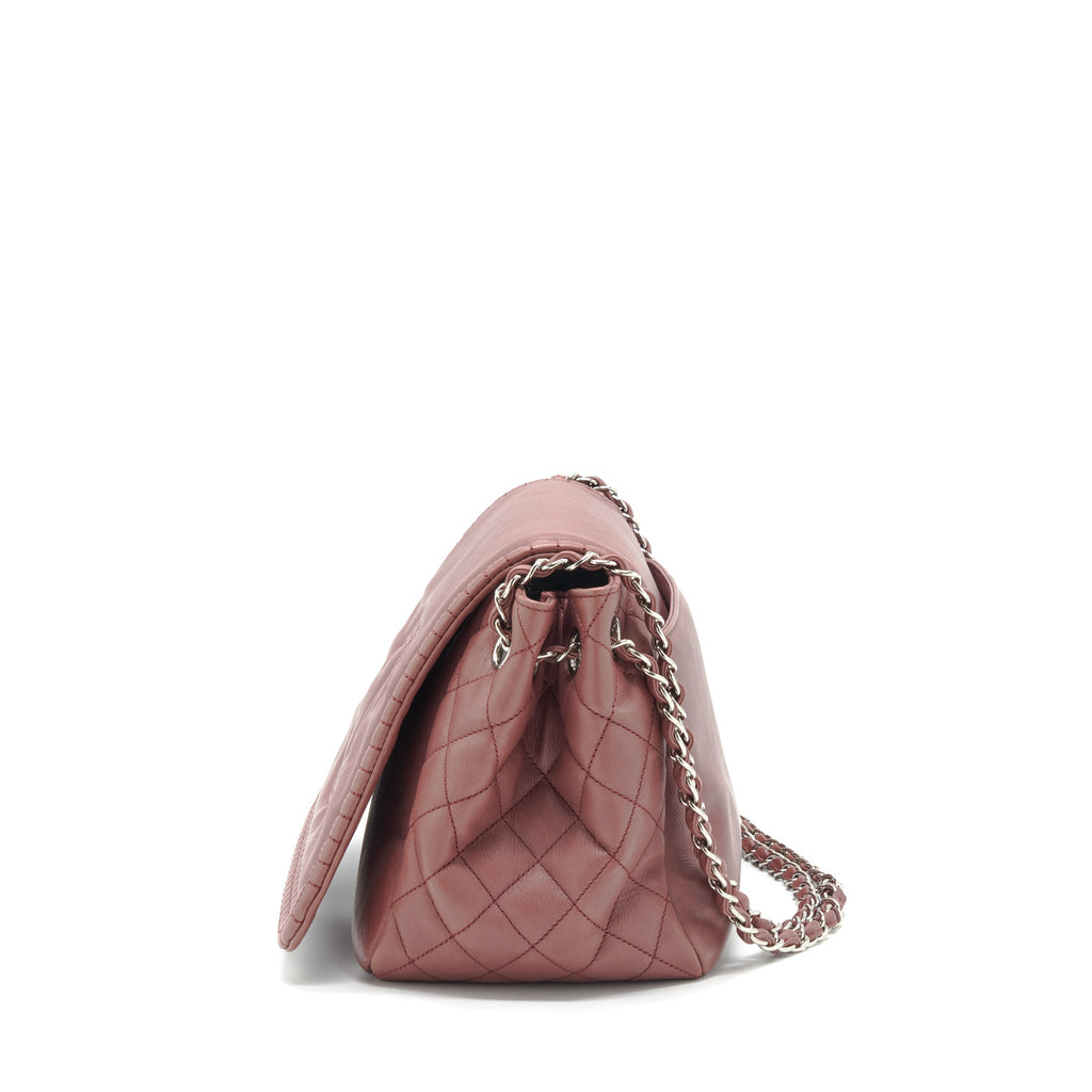 CHANEL FLAP TOTE BAG BROWN SHW