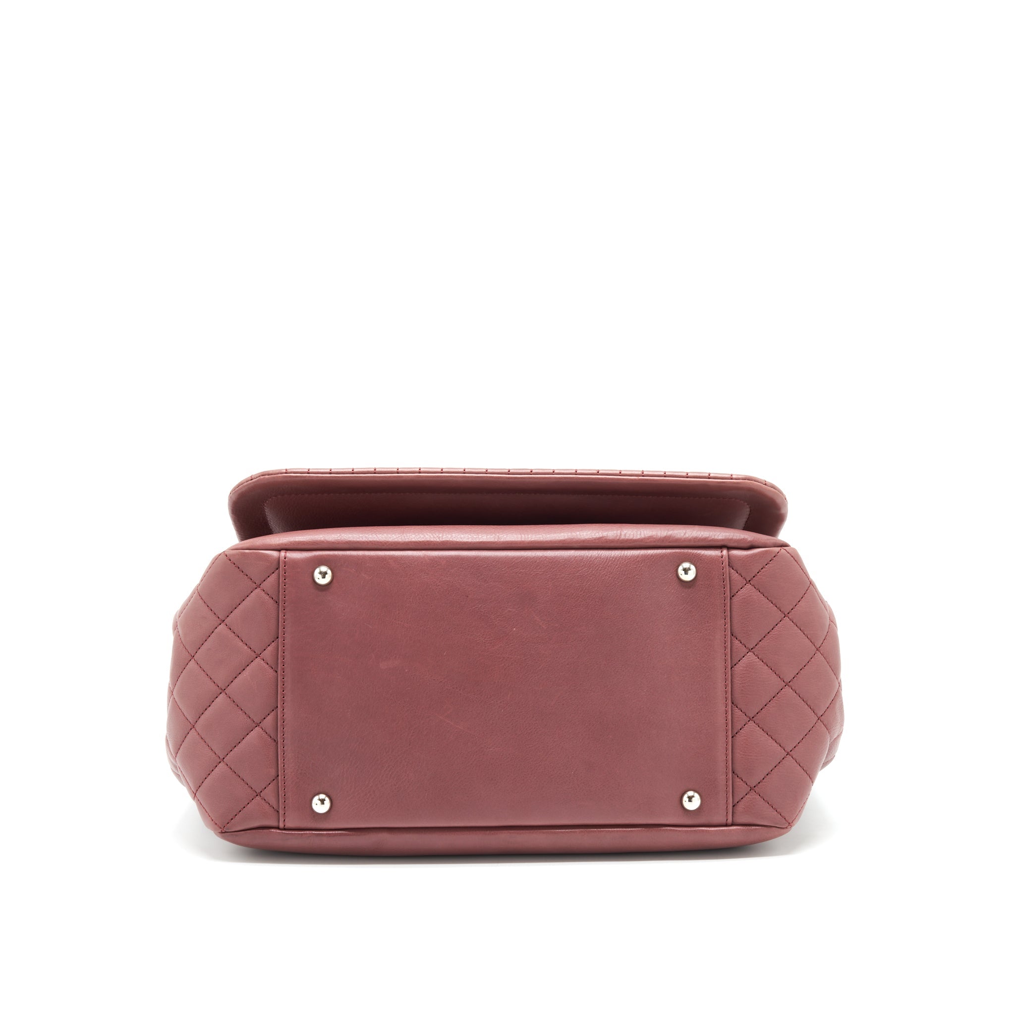 CHANEL FLAP TOTE BAG BROWN SHW
