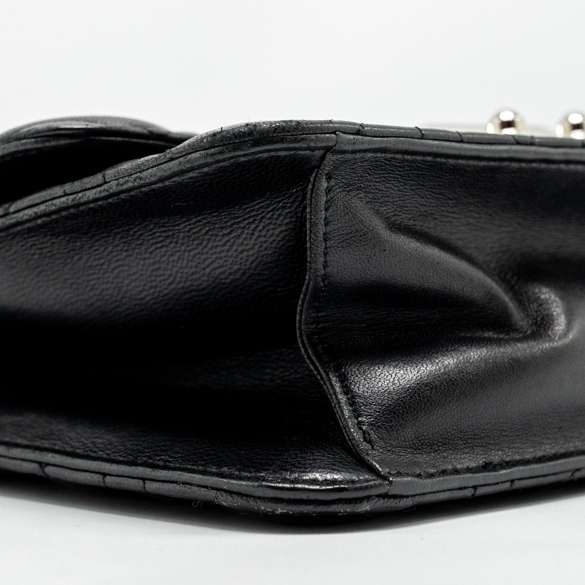 DIOR MISS DIOR PROMENADE POUCH BAG LAMBSKIN BLACK SHW