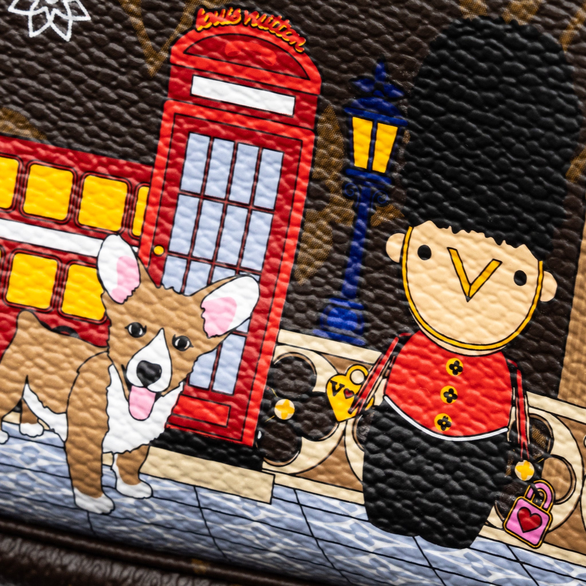 LOUIS VUITTON MINI POCHETTE ACCESSORIES 2021 XMAS LONDON LIMITED EDITION MULTICOLOUR GHW