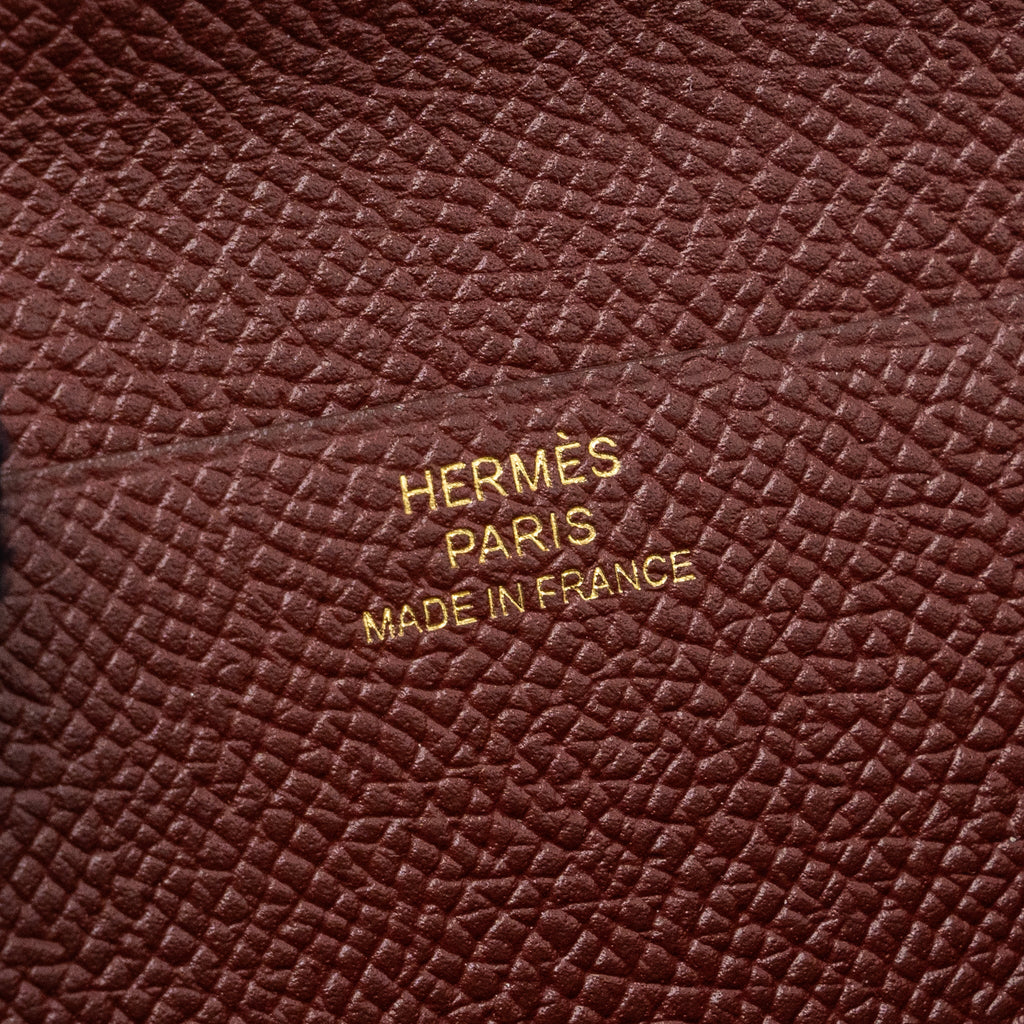 HERMES BEARN LONG WALLET EPSOM CAPUCINE/ ROUGE H GHW