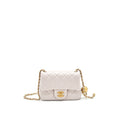 CHANEL 21B LILAC/ LIGHT PURPLE MINI PEARL CRUSH SQUARE FLAP BAG