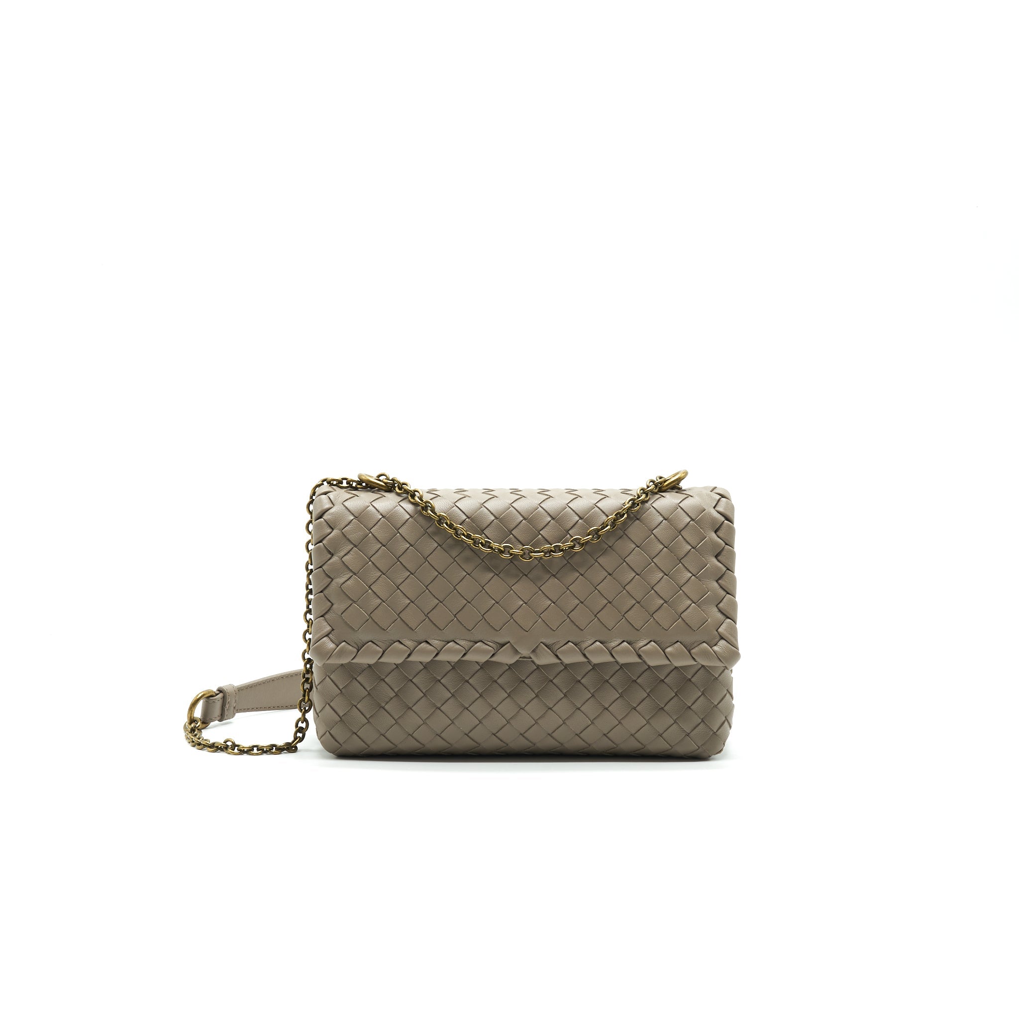 BOTTEGA VENETA BABY OLYMPIA BAG GREY GHW