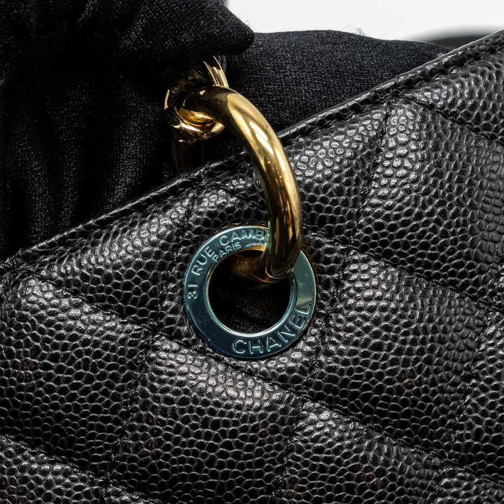 CHANEL GRAND SHOPPING TOTE BAG CAVIAR BLACK GHW