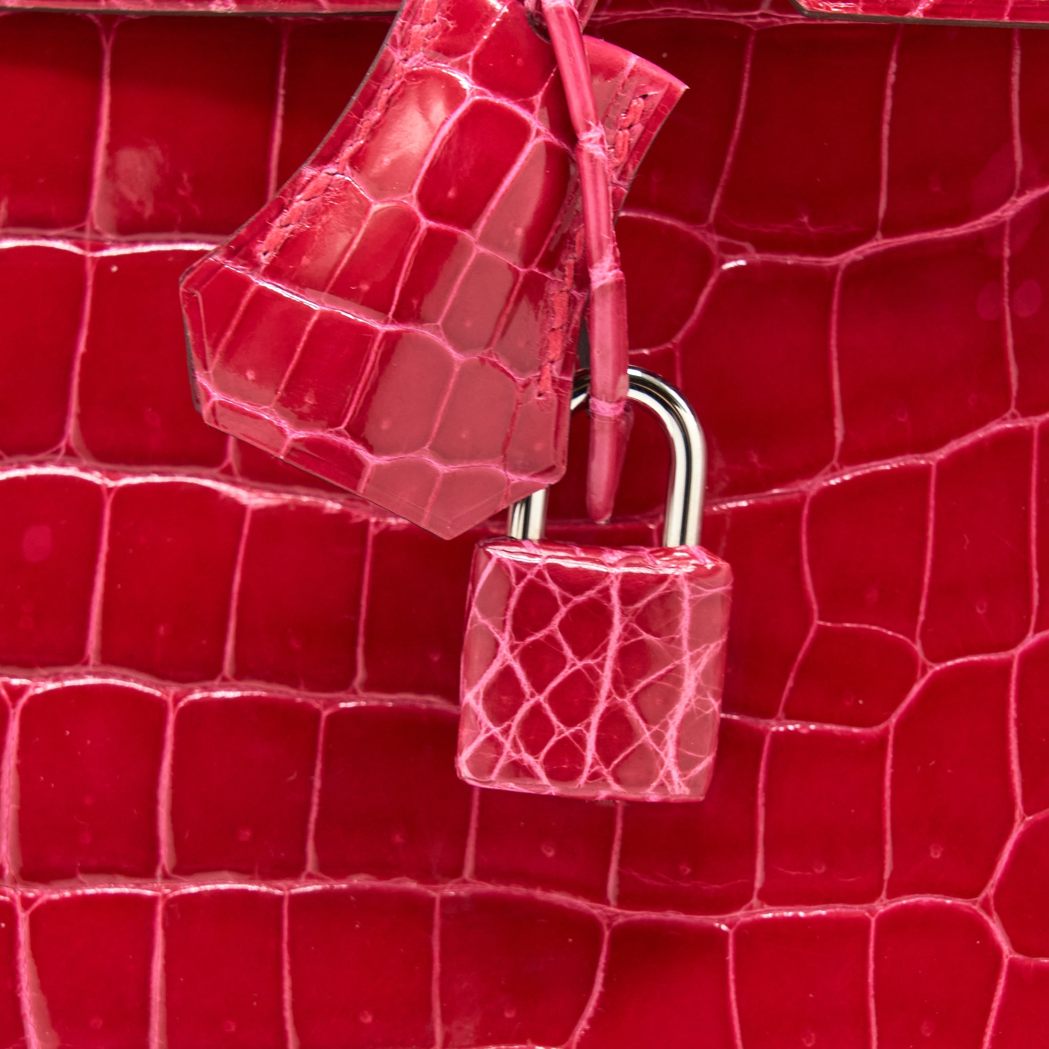 HERMES BIRKIN 30 SHINY CROCODILE ROSE EXTREME SHW