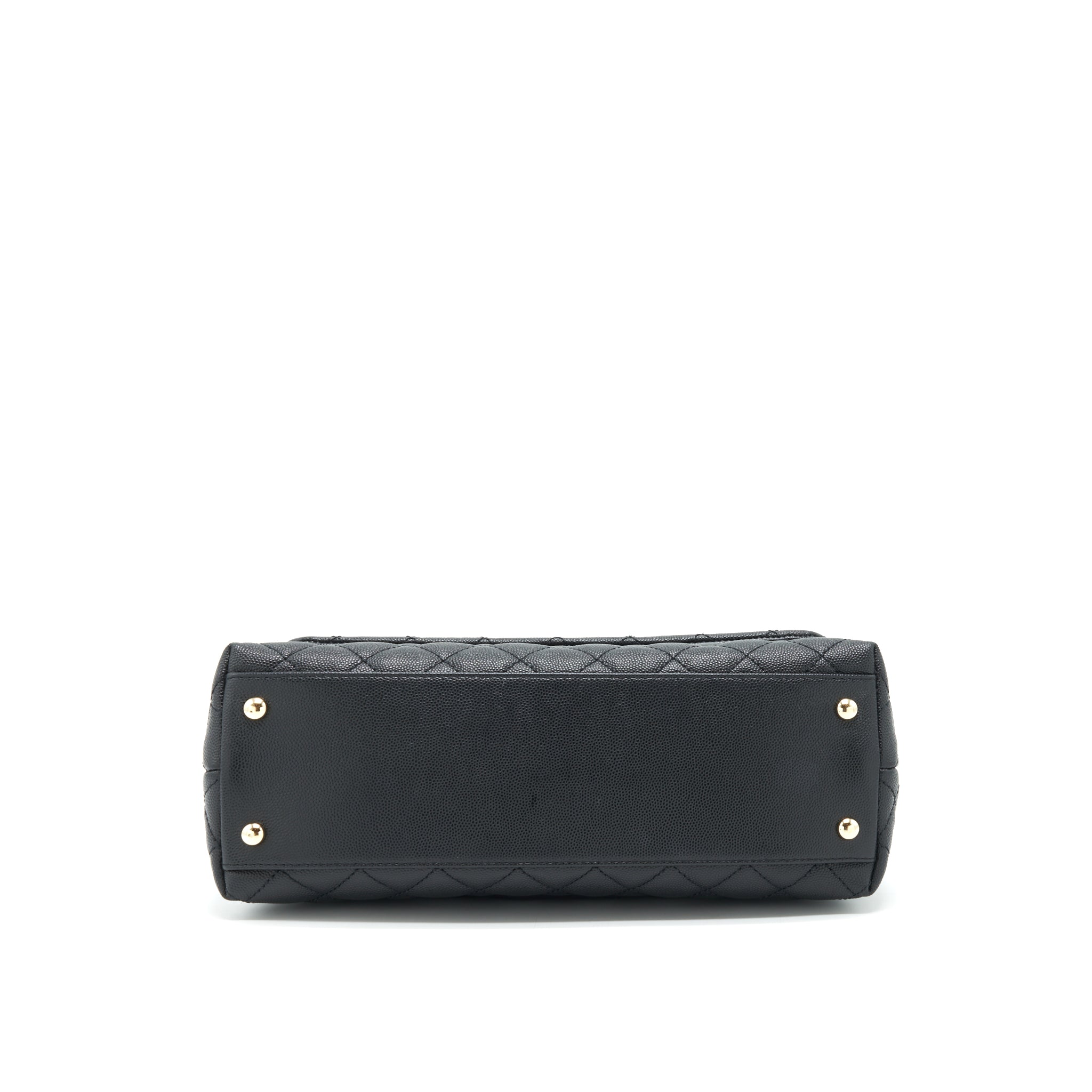 CHANEL MEDIUM COCO HANDLE 28CM CAVIAR BLACK LGHW