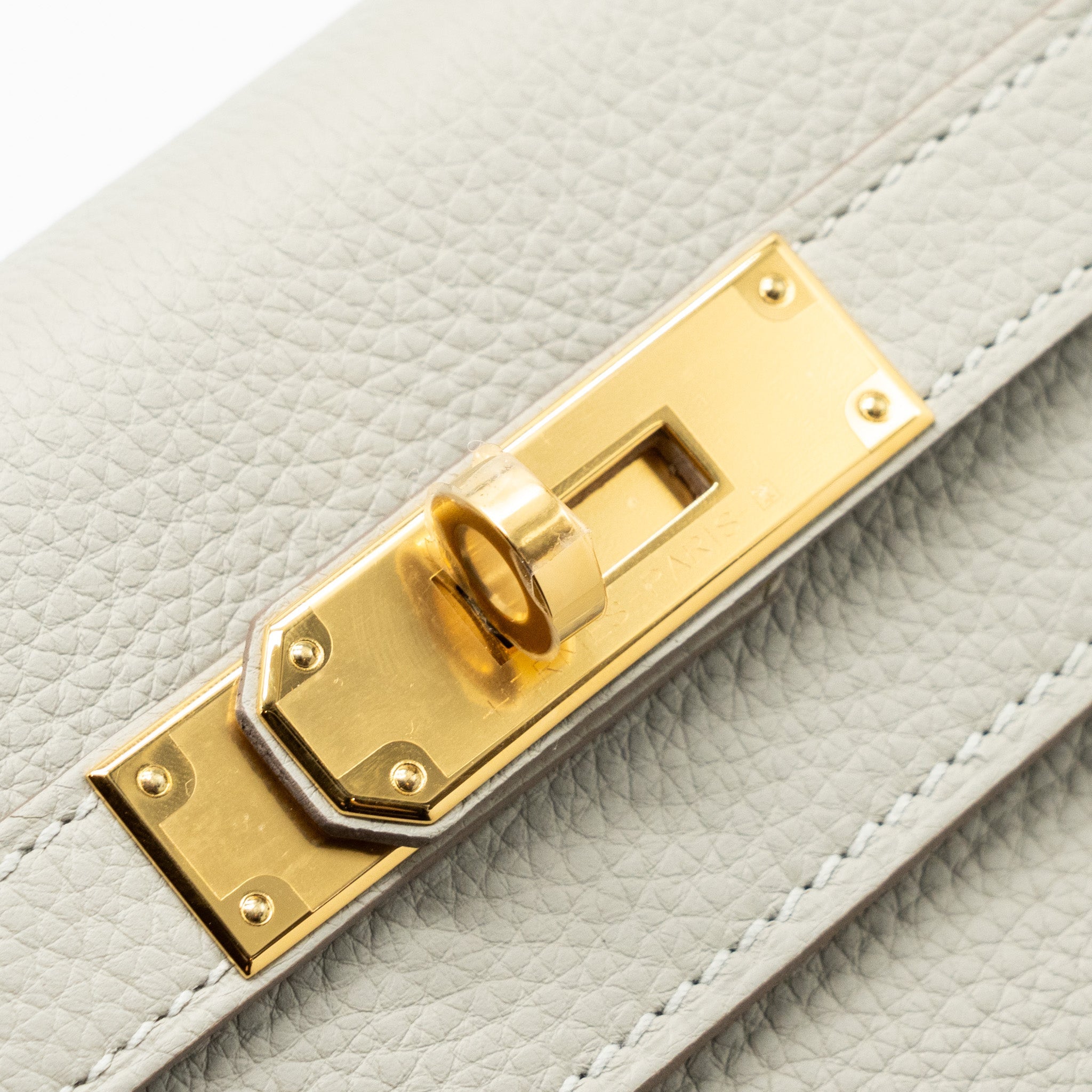 HERMES KELLY 28 TOGO LEATHER GRIS PERLE GHW