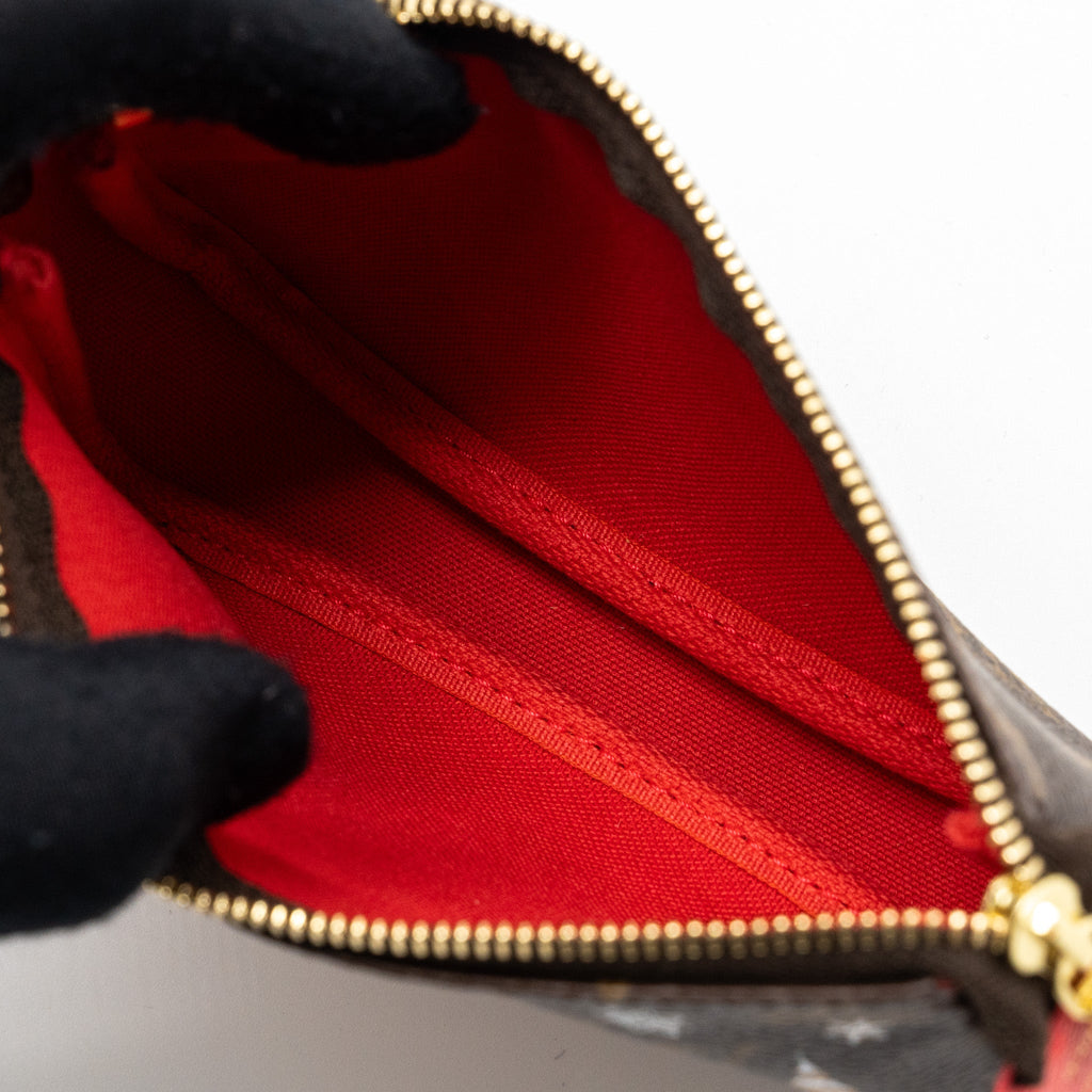 LOUIS VUITTON MINI POCHETTE ACCESSORIES 2021 XMAS LONDON LIMITED EDITION MULTICOLOUR GHW