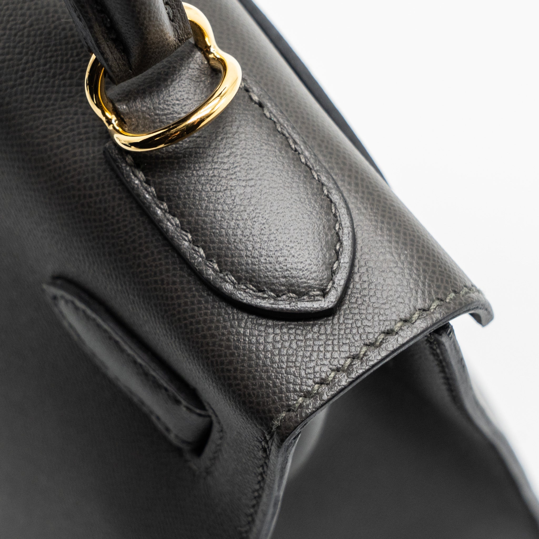 HERMES KELLY 28 MADAME LEATHER GRAPHITE GHW