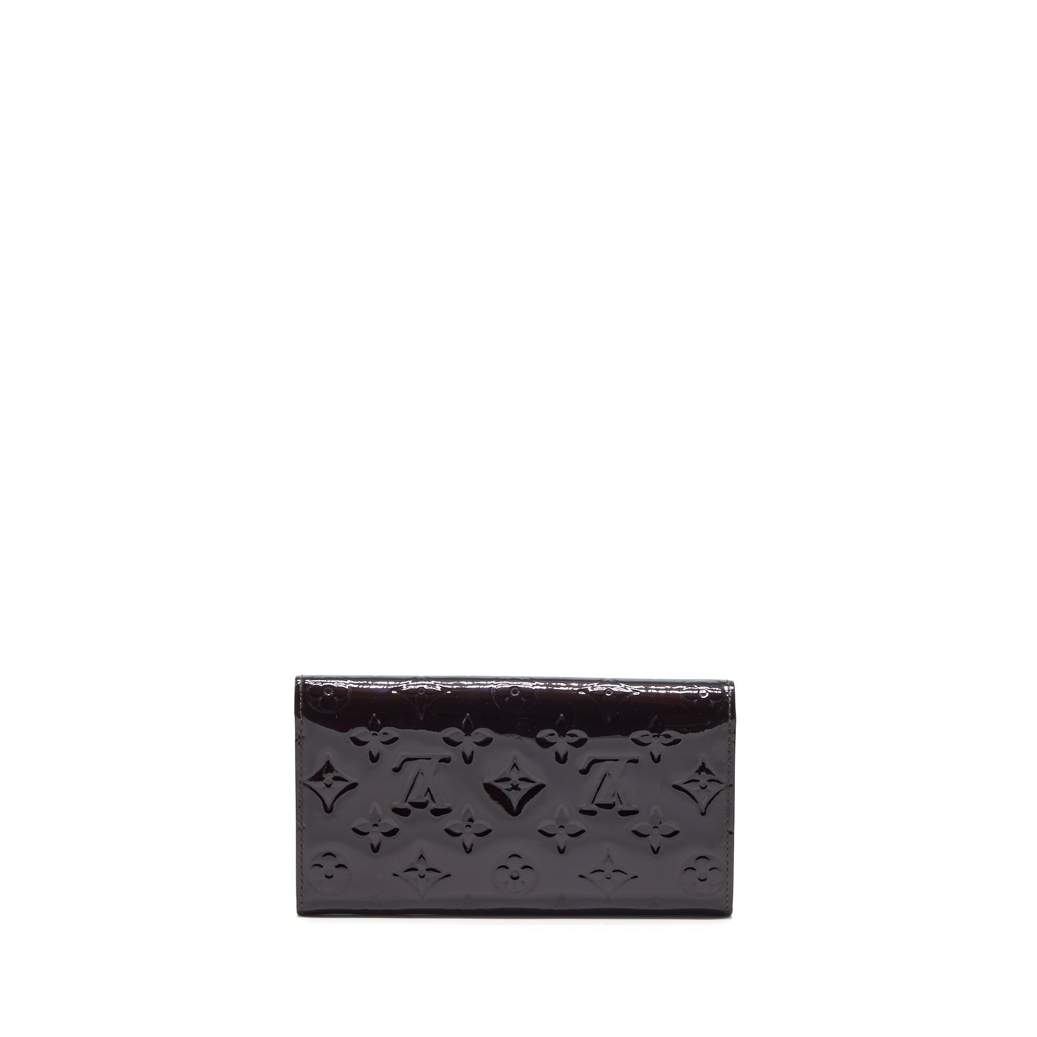 LOUIS VUITTON SARAH LONG WALLET VERNIS AMARANTE GHW