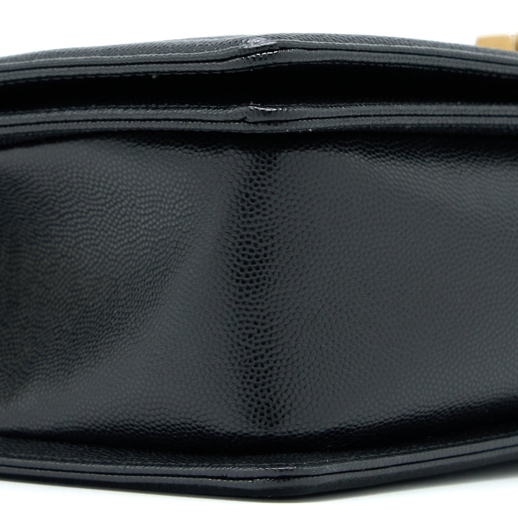 CHANEL MEDIUM BOY BAG CAVIAR BLACK GHW
