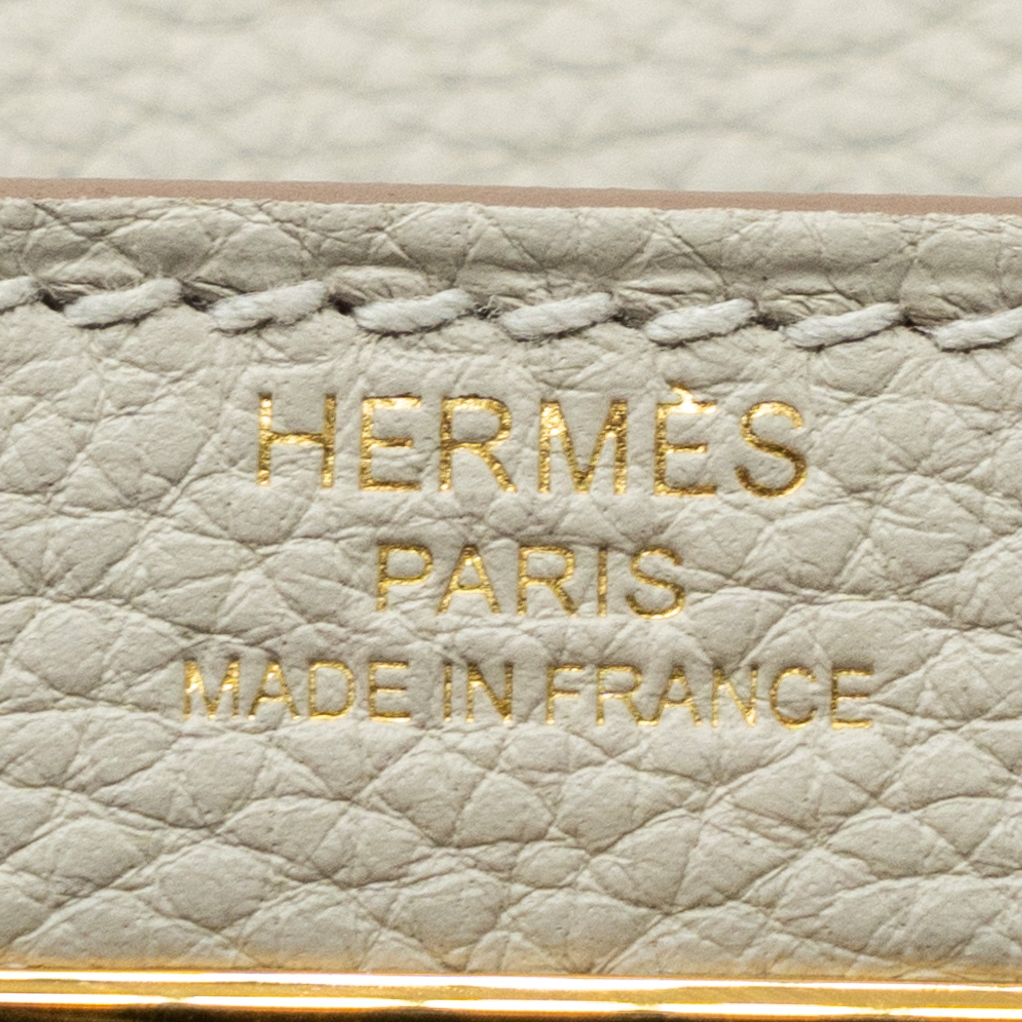 HERMES KELLY 28 TOGO LEATHER GRIS PERLE GHW