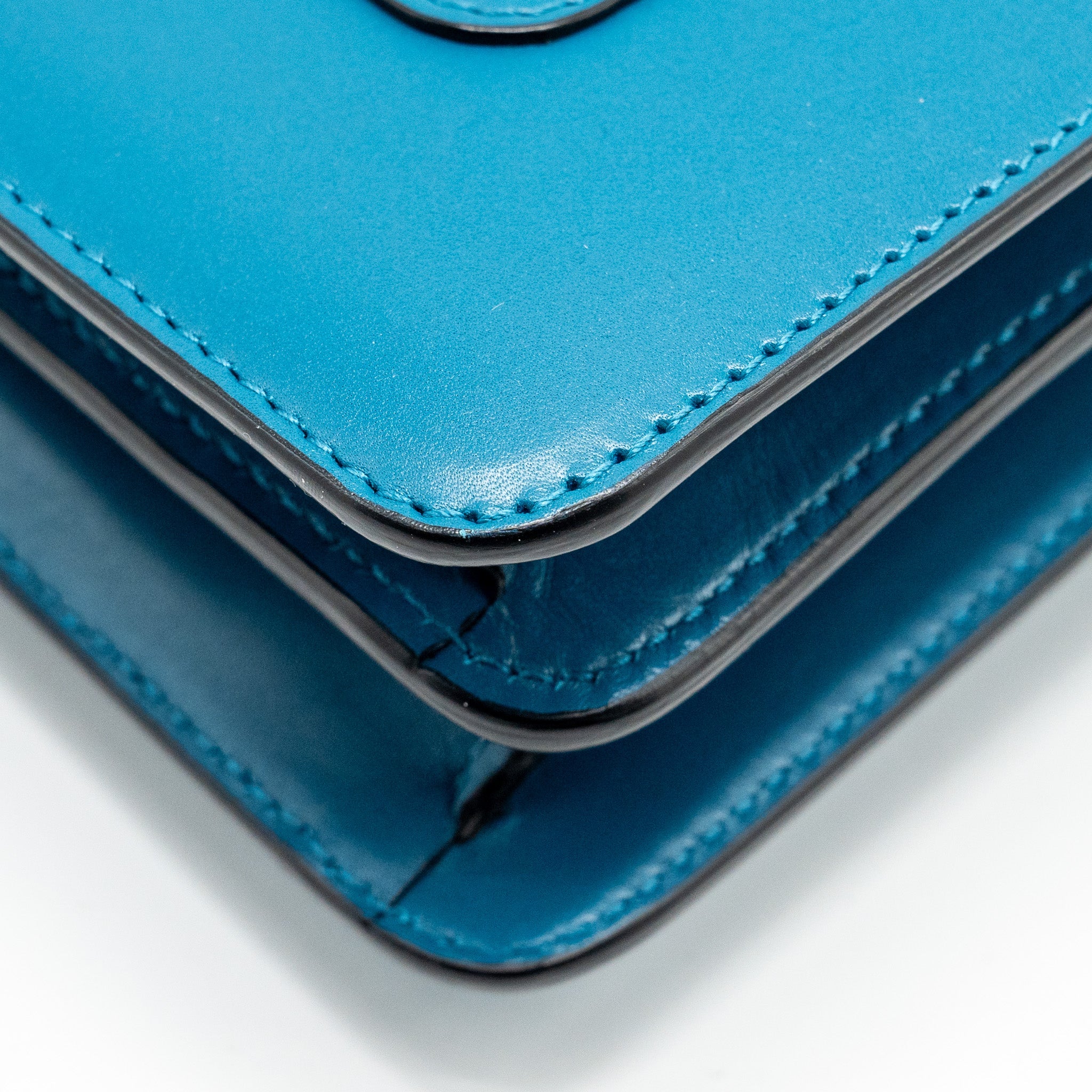 BVLGARI SERPENTI FOREVER FLAP BAG CALFSKIN BLUE GHW