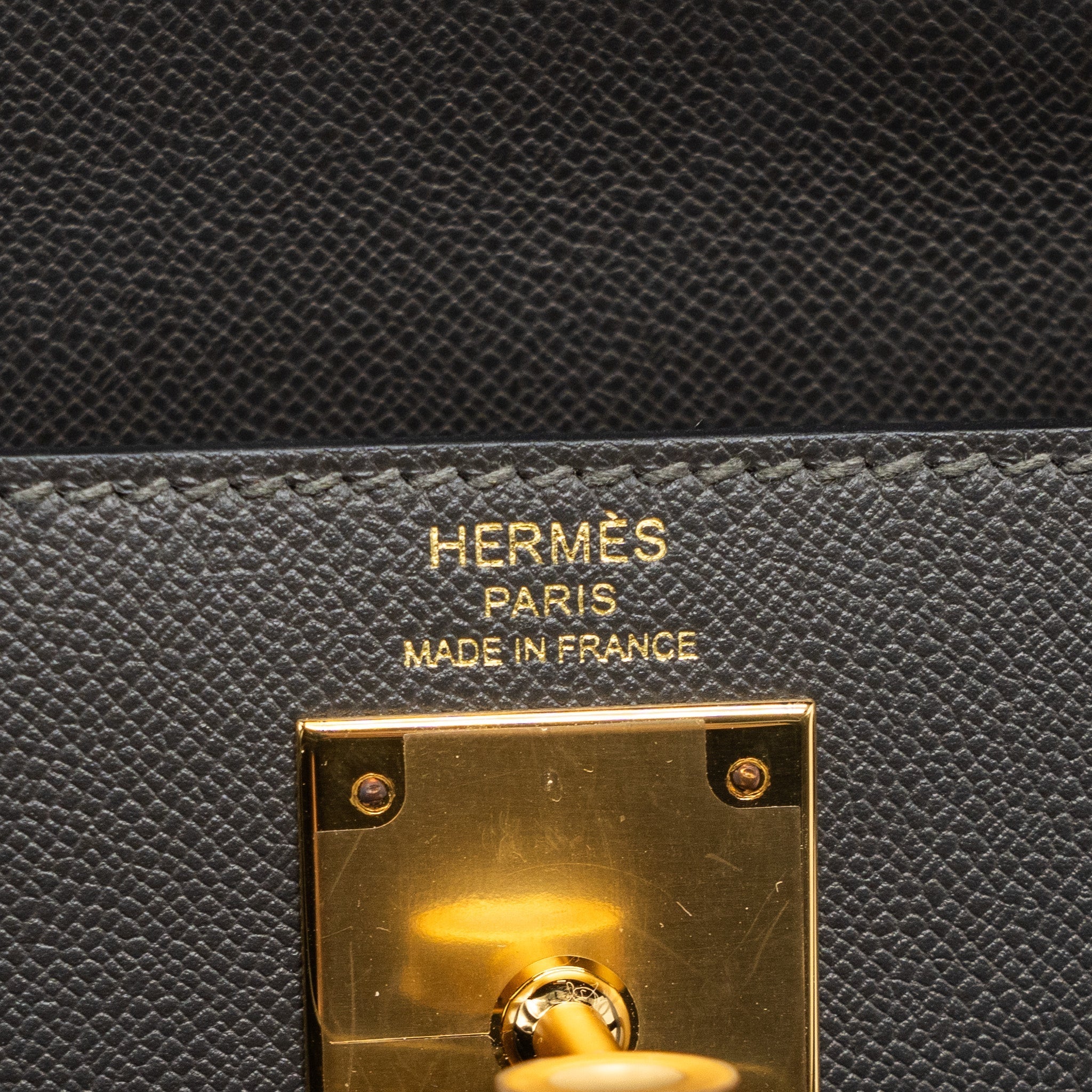 HERMES KELLY 28 MADAME LEATHER GRAPHITE GHW