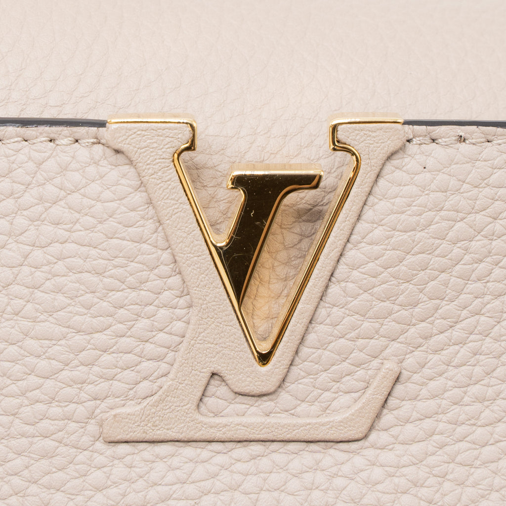 LOUIS VUITTON CAPUCINES BB TAURILLON GALET GHW