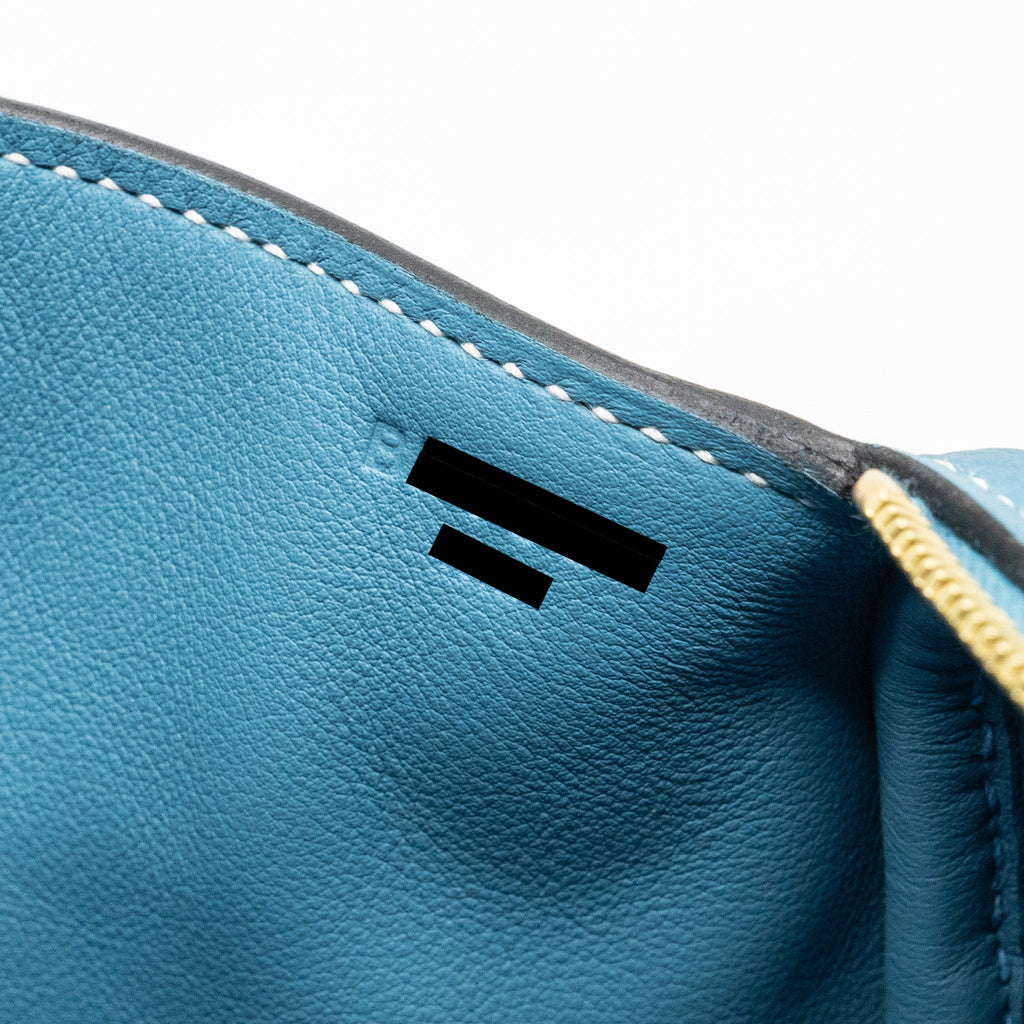 HERMES MINI LINDY CLEMENCE BLUE JEANS GHW