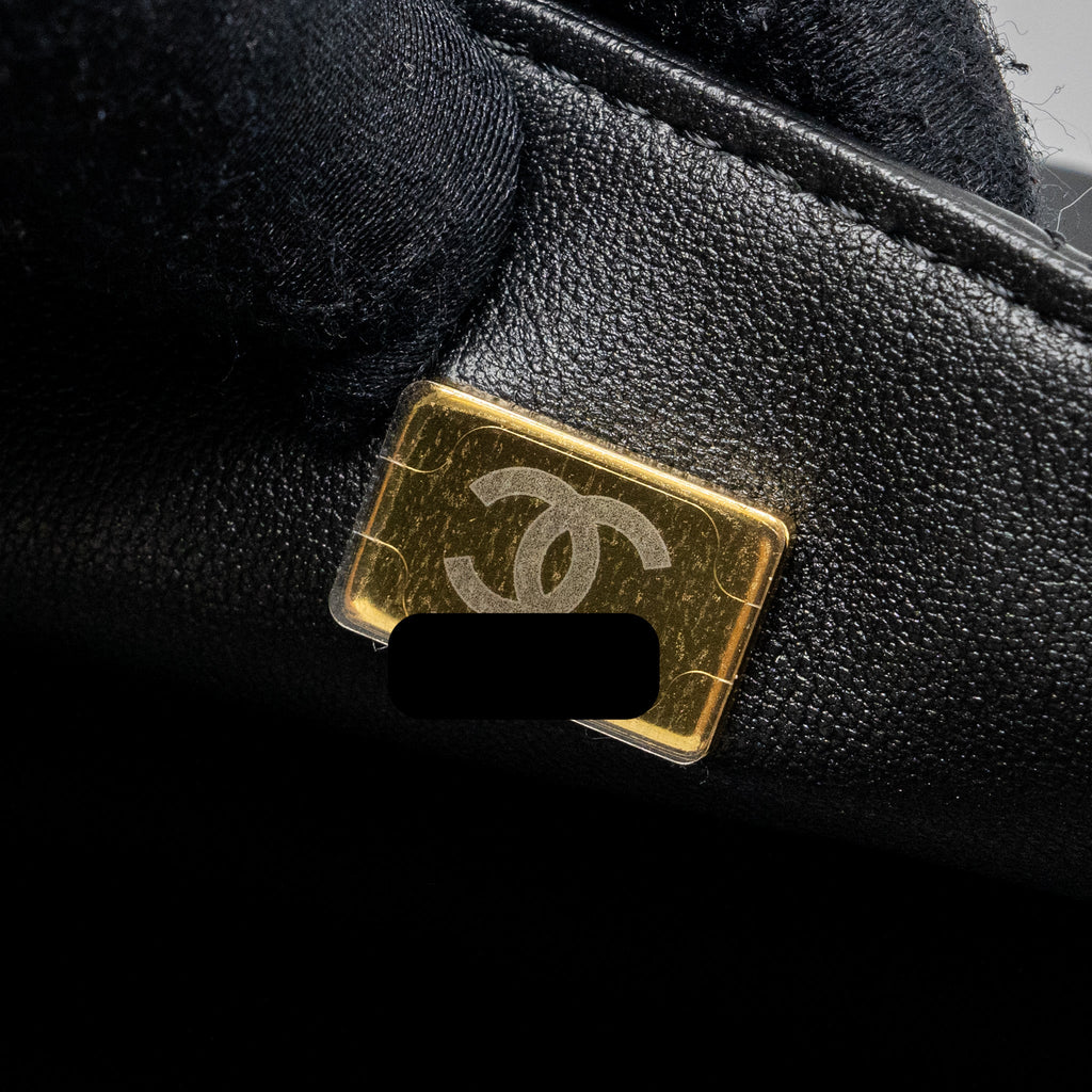 CHANEL MINI 2.55 REISSUE FLAP BAG AGED CALFSKIN BLACK GHW (MICROCHIP)