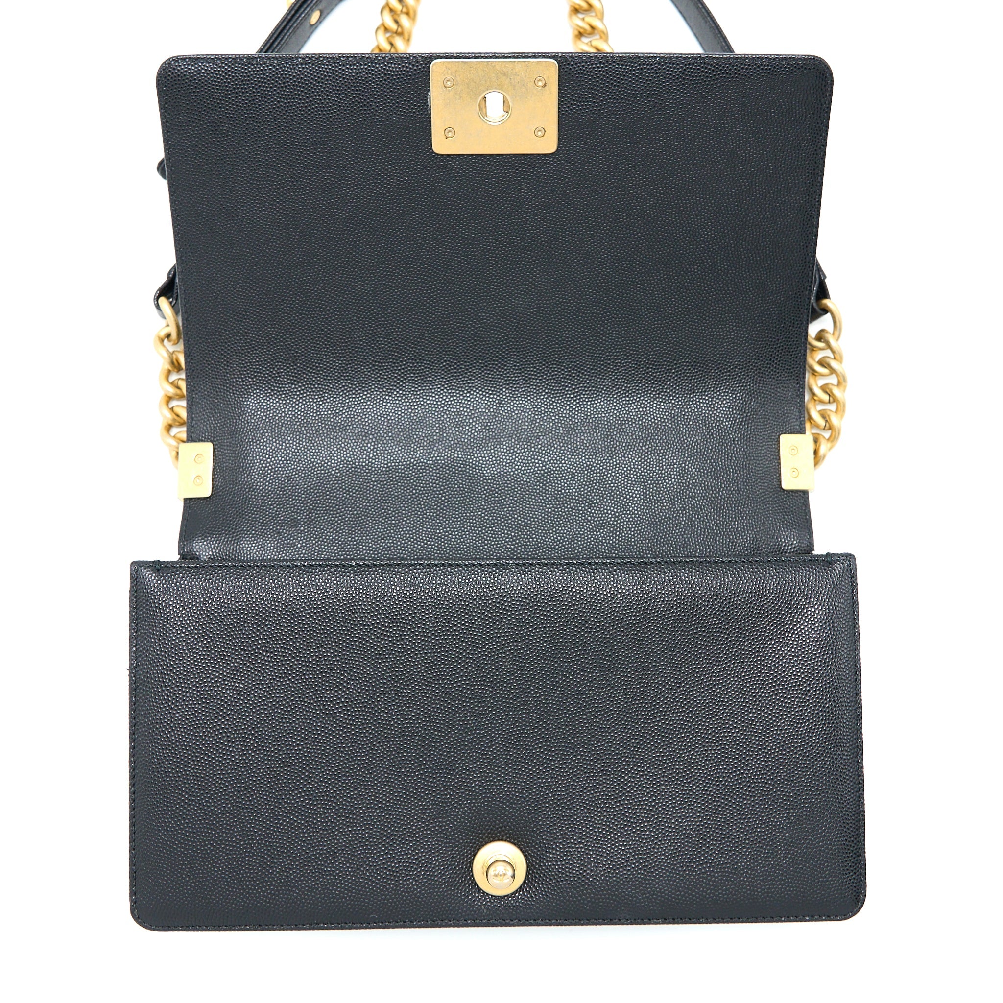 CHANEL MEDIUM BOY BAG CAVIAR BLACK GHW