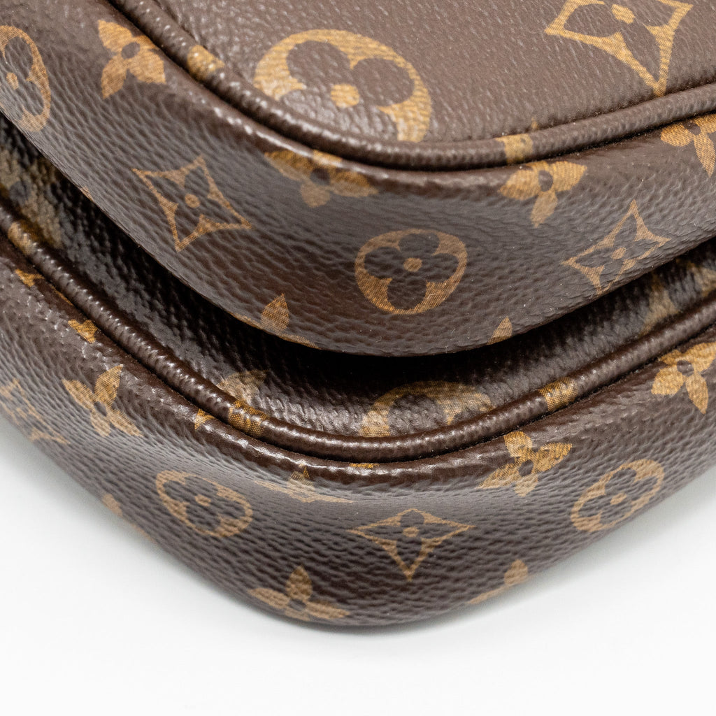 LOUIS VUITTON MULTI POCHETTE MONOGRAM CANVAS / KHAKI STRAP GHW