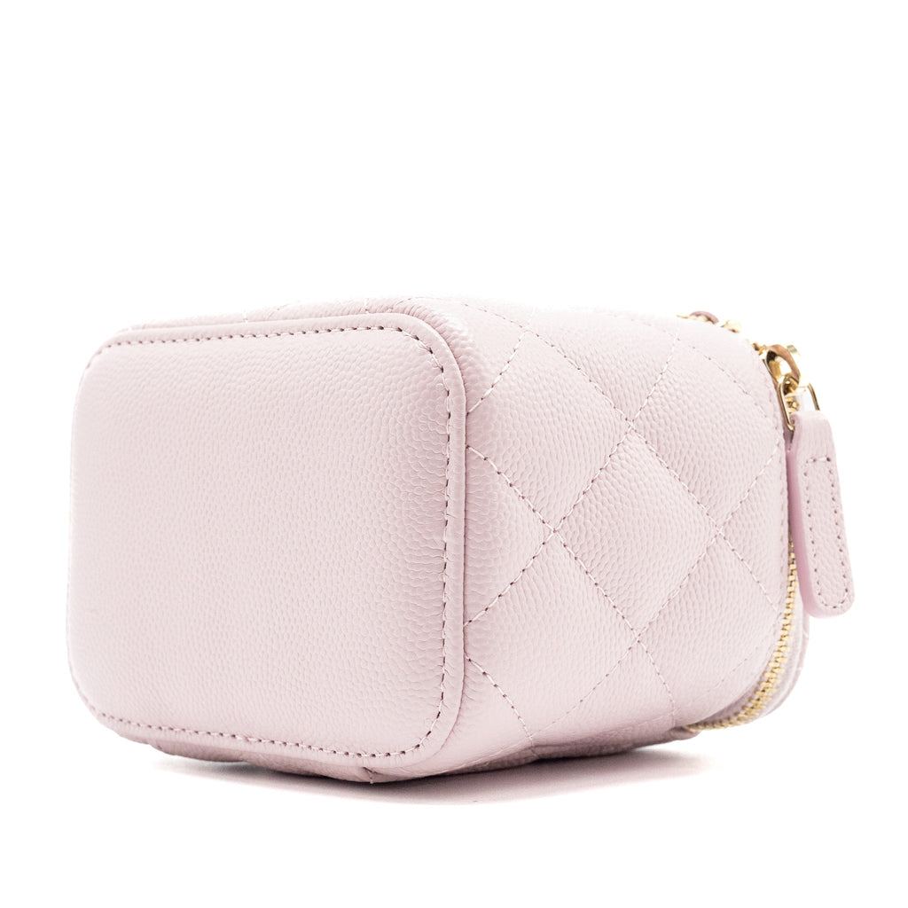 CHANEL MINI VANITY WITH CHAIN CAVIAR PINK LGHW