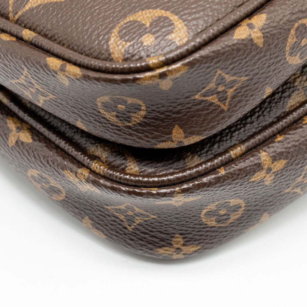LOUIS VUITTON MULTI POCHETTE MONOGRAM CANVAS / KHAKI STRAP GHW