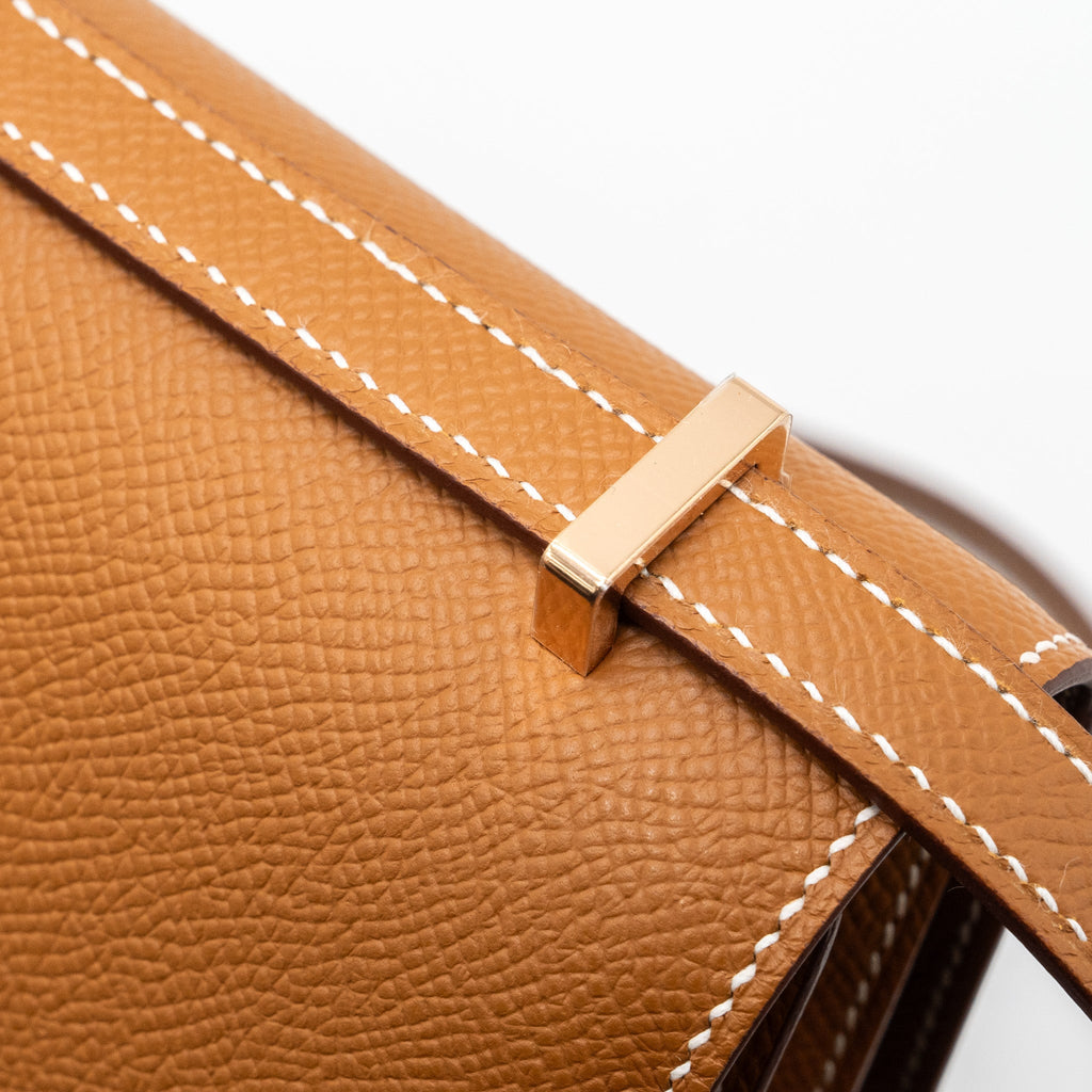 HERMES MINI CONSTANCE EPSOM GOLD RGHW