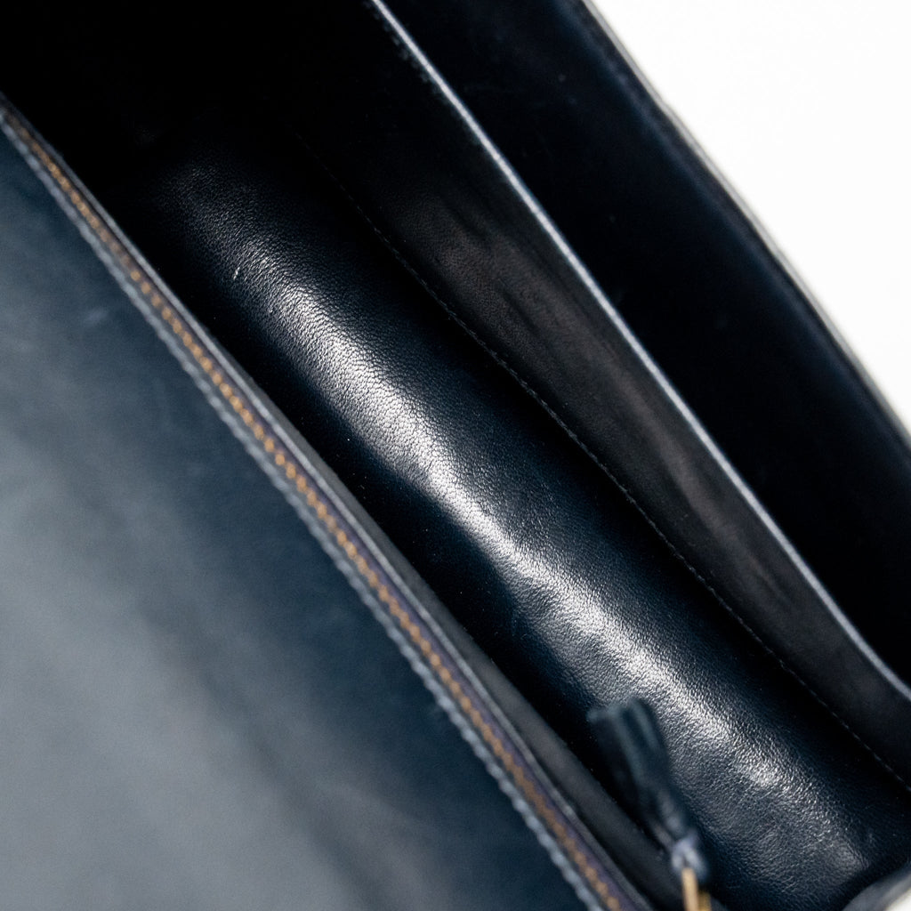 HERMES VINTAGE CONSTANCE 24 SHINY ALLIGATOR DARK BLUE GHW