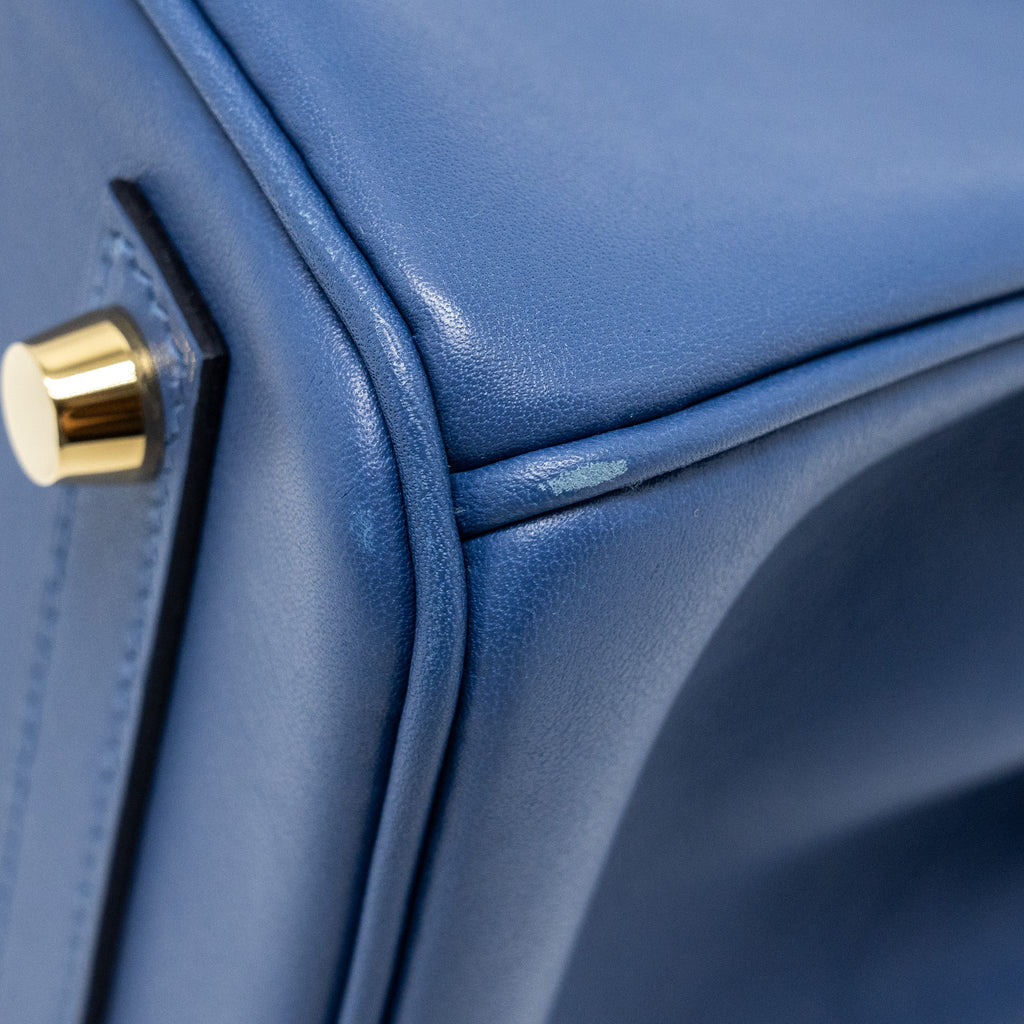 HERMES BIRKIN 25 SWIFT BLUE BRIGHTON GHW