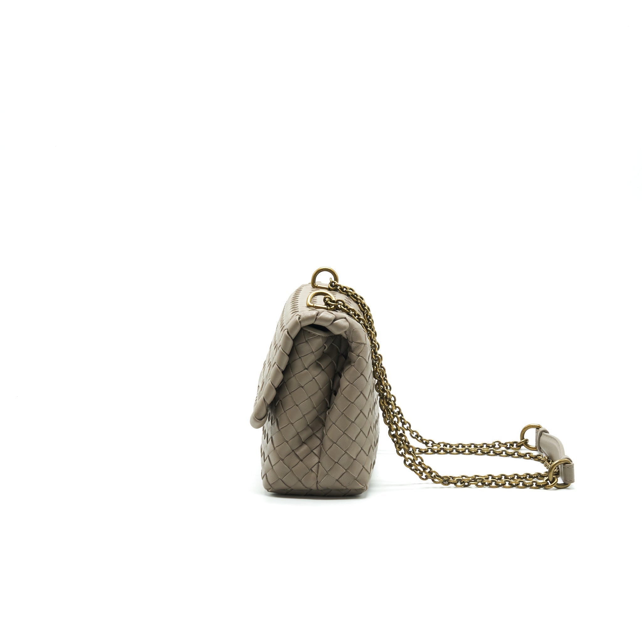 BOTTEGA VENETA BABY OLYMPIA BAG GREY GHW