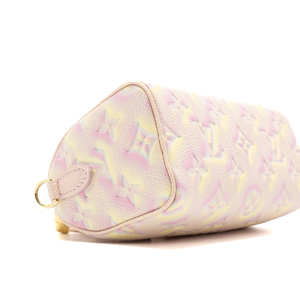 LOUIS VUITTON NANO SPEEDY MONOGRAM EMPREINTE PINK/MULTICOLOUR GHW (NEW VERSION)