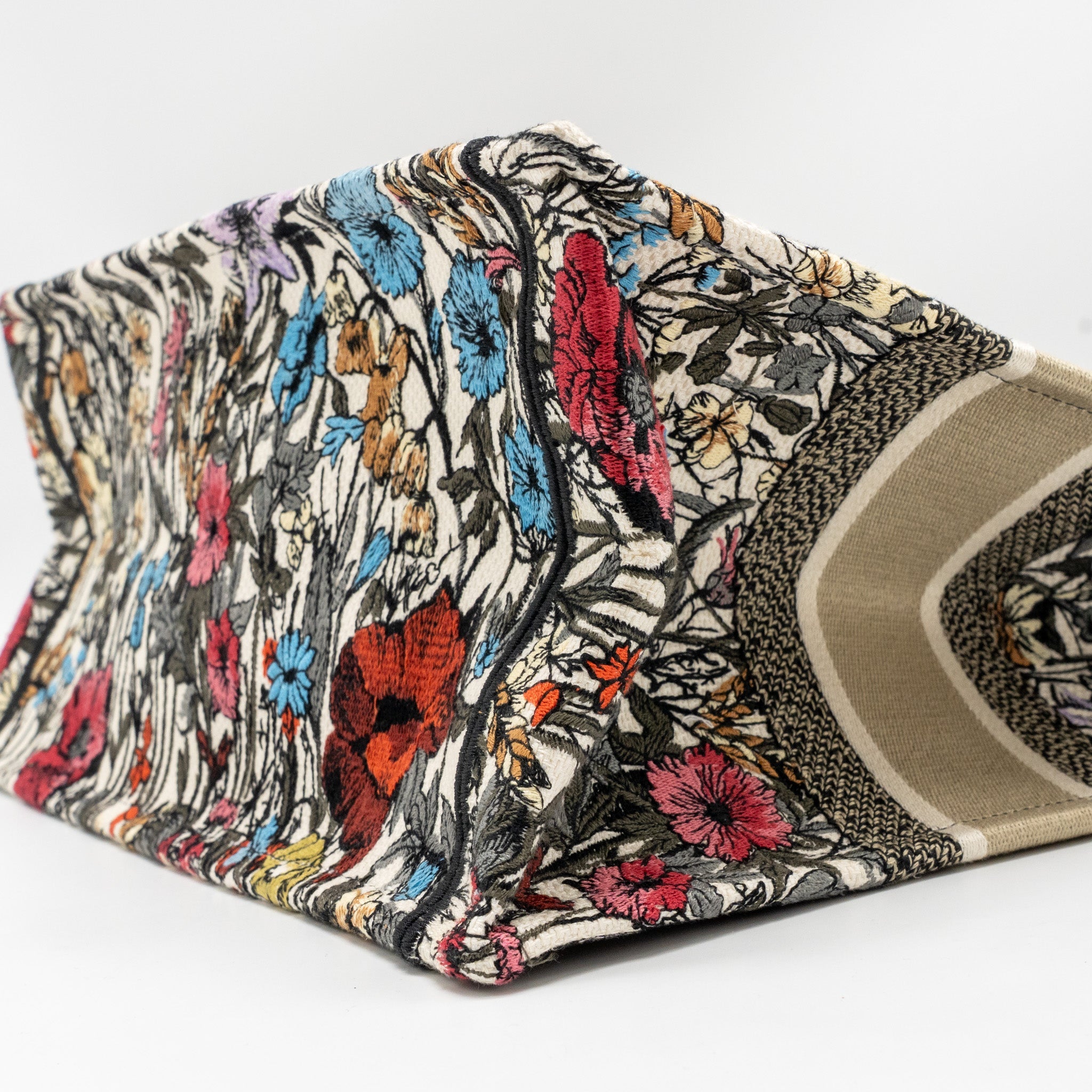 DIOR MEDIUM DIOR BOOK TOTE MILLE FLEURS EMBROIDERY MULTICOLOUR