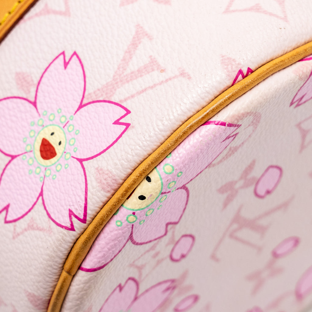 LOUIS VUITTON LIMITED EDITION CHERRY BLOSSOM PAPILLON BAG MONOGRAM CANVAS PINK GHW