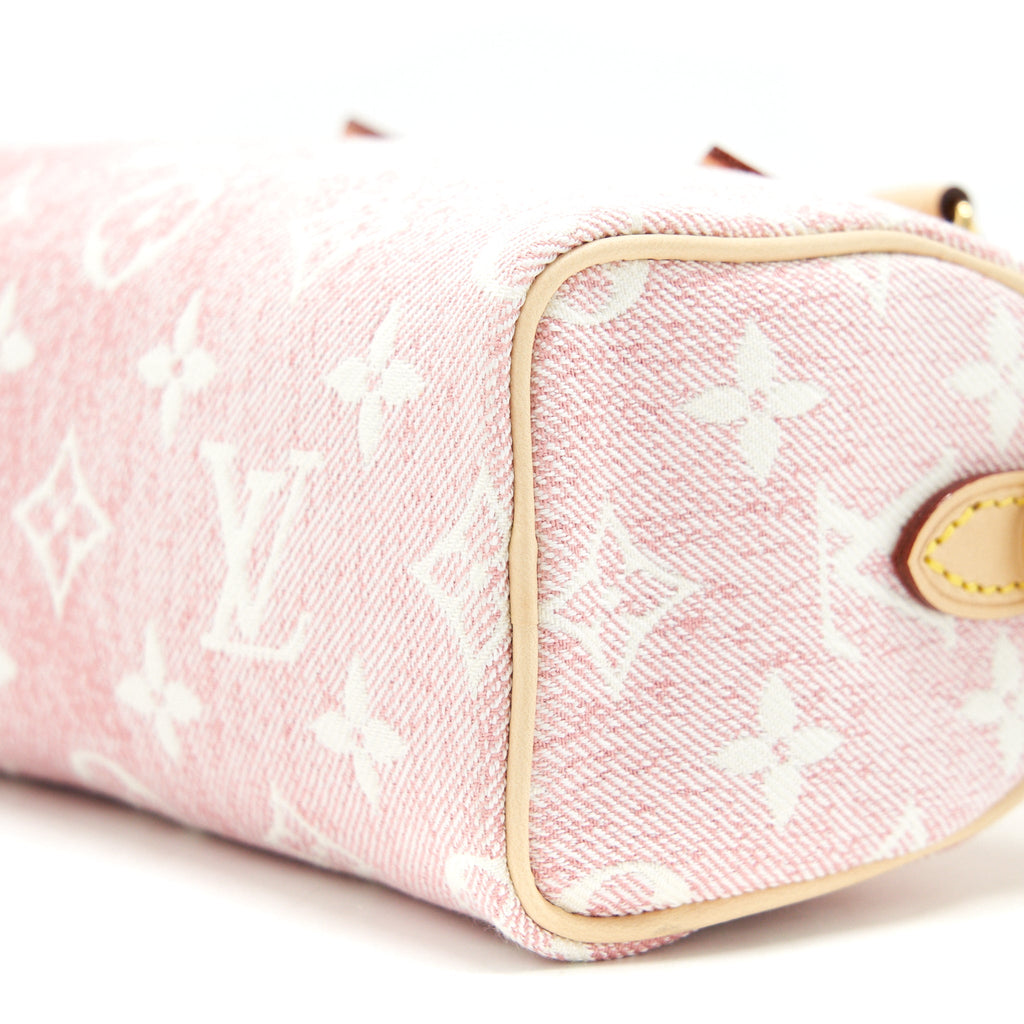 LOUIS VUITTON NANO SPEEDY MONOGRAM JACQUARD DENIM PINK