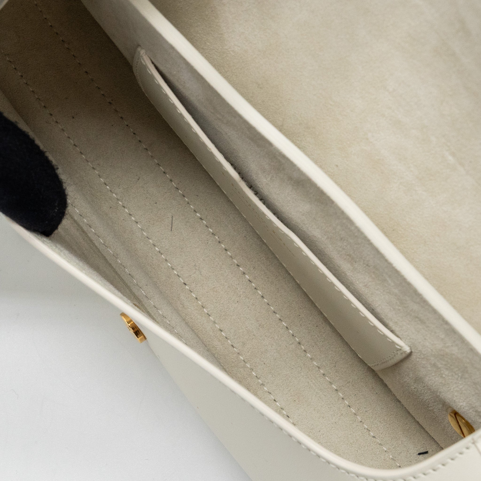 DIOR BOBBY EAST-WEST BAG BOX CALFSKIN WHITE GHW