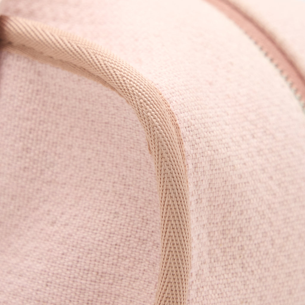 CHANEL DEAUVILLE BOWLING BAG CANVAS/LEATHER LIGHT PINK SHW