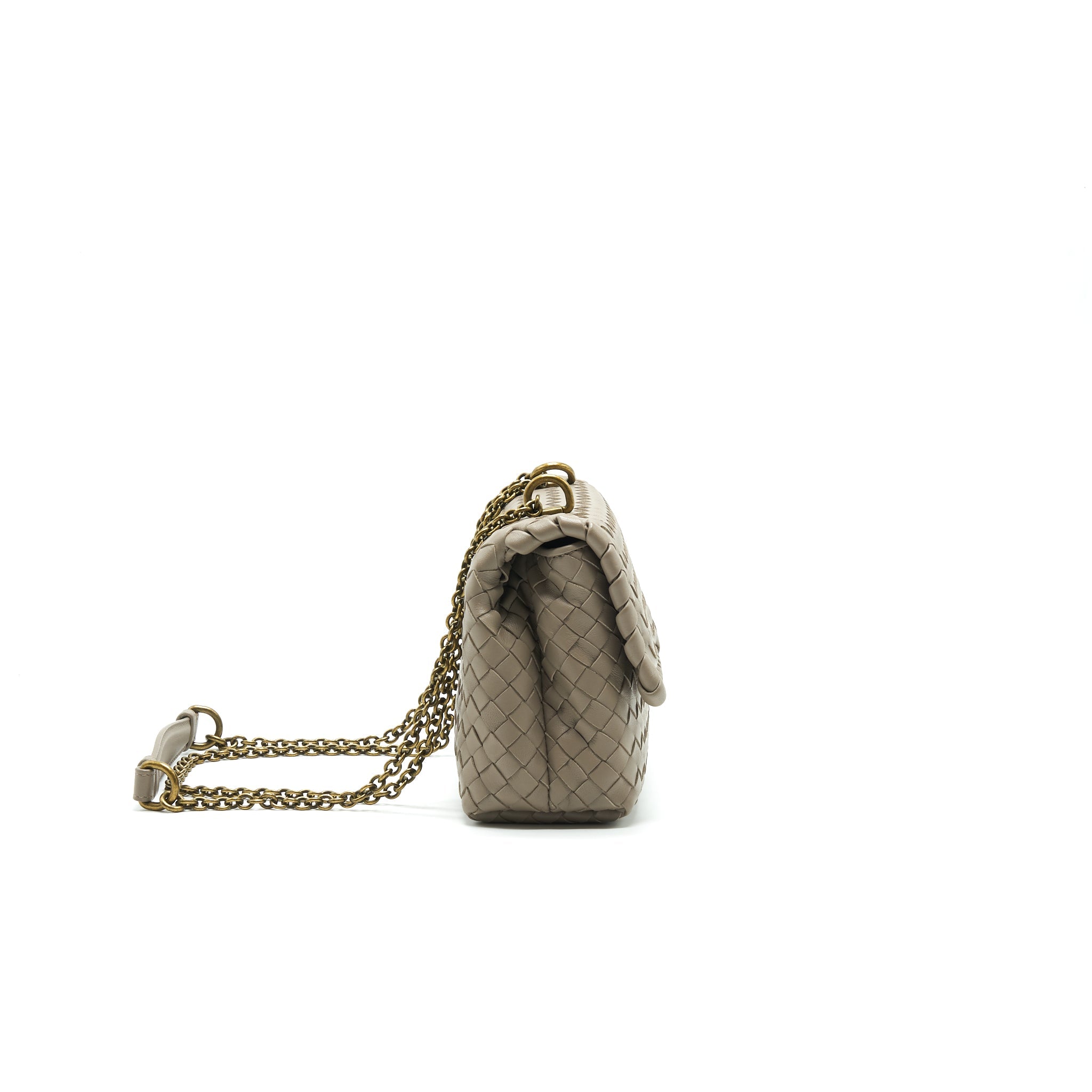 BOTTEGA VENETA BABY OLYMPIA BAG GREY GHW