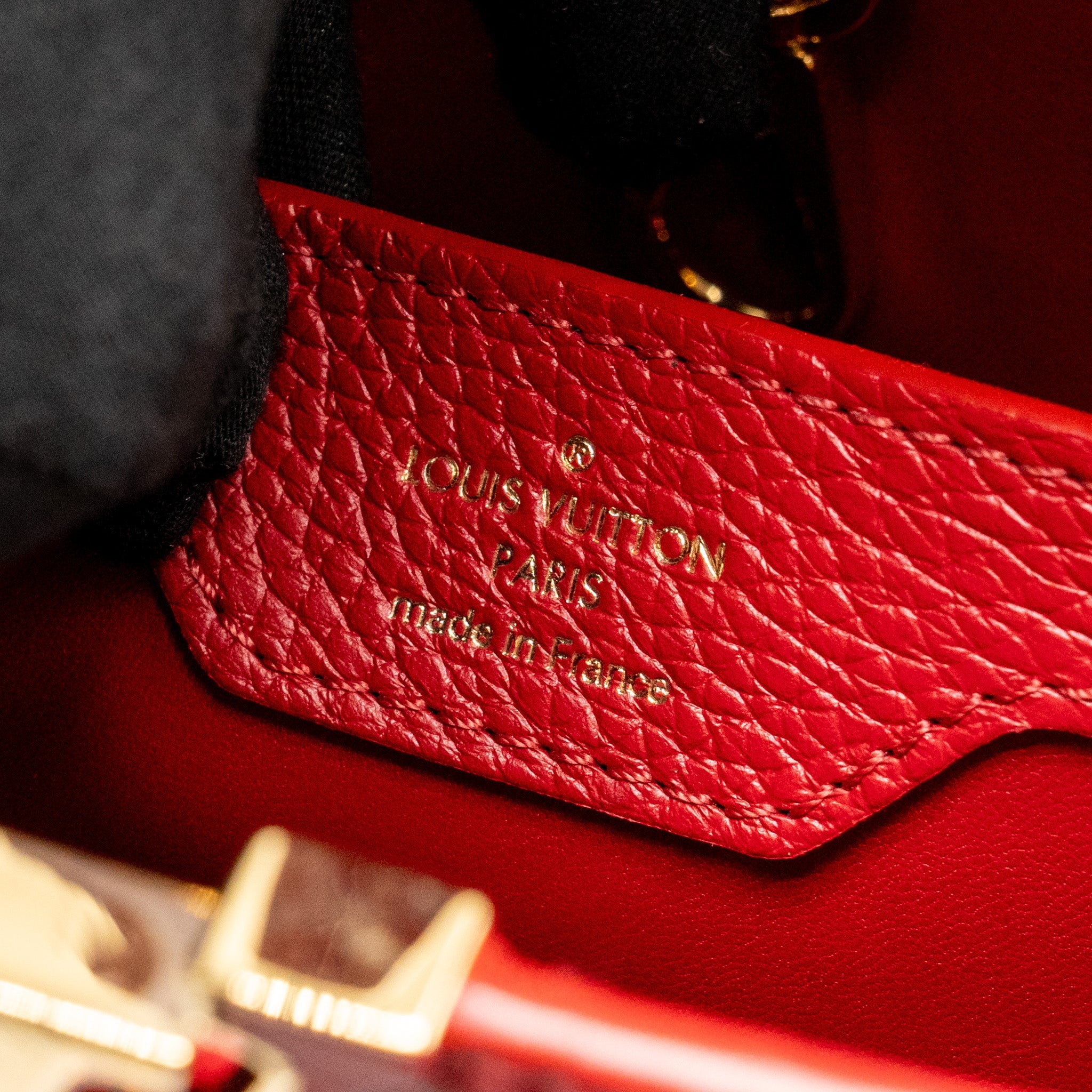 LOUIS VUITTON CAPUCINE BB WITH PYTHON HANDLE TAURILLON RED GHW
