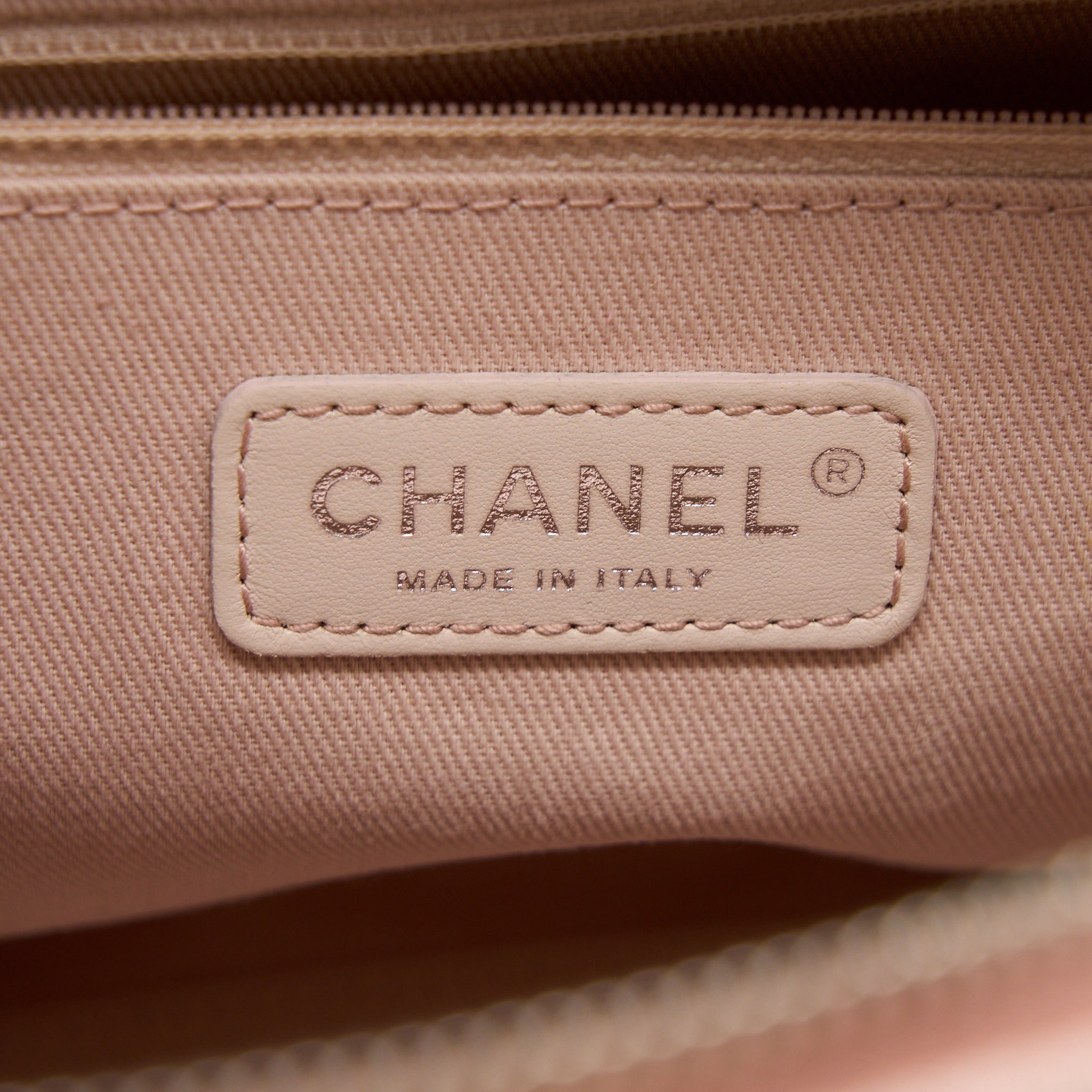 CHANEL DEAUVILLE BOWLING BAG CANVAS/LEATHER LIGHT PINK SHW