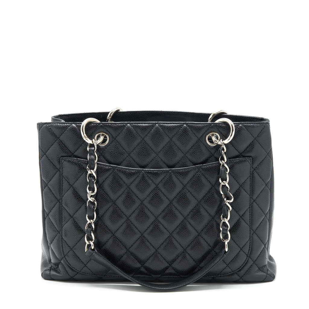 CHANEL GRAND SHOPPING TOTE GST CAVIAR BLACK SHW