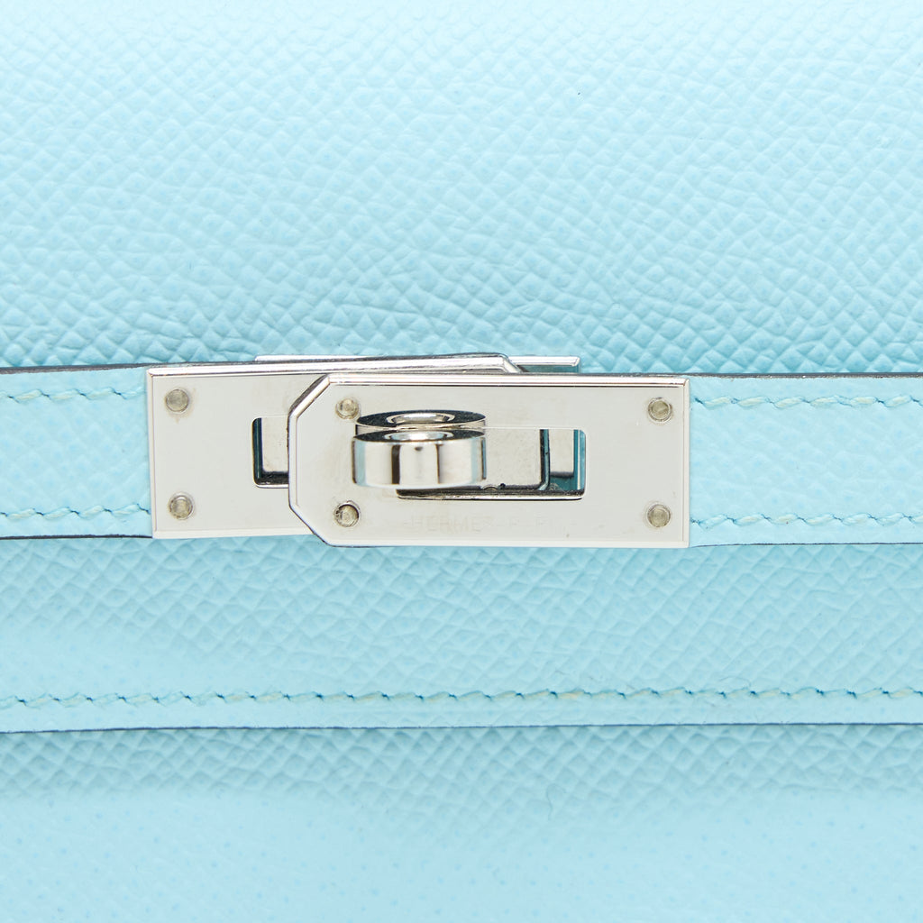 HERMES KELLY LONG WALLET EPSOM U2 BLUE ZEPHYR SHW