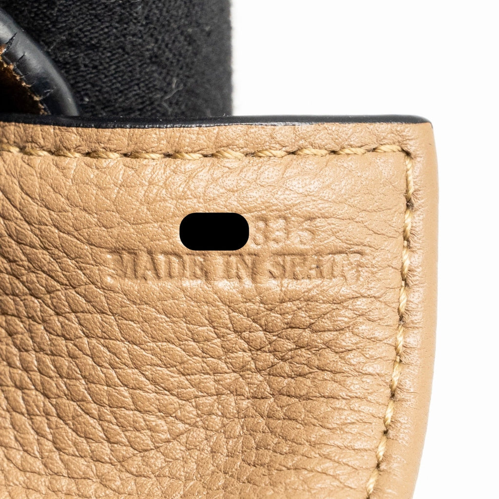 LOEWE FLAMENCO KNOT TOTE BAG GRAINED CALFSKIN BROWN/BLACK SHW