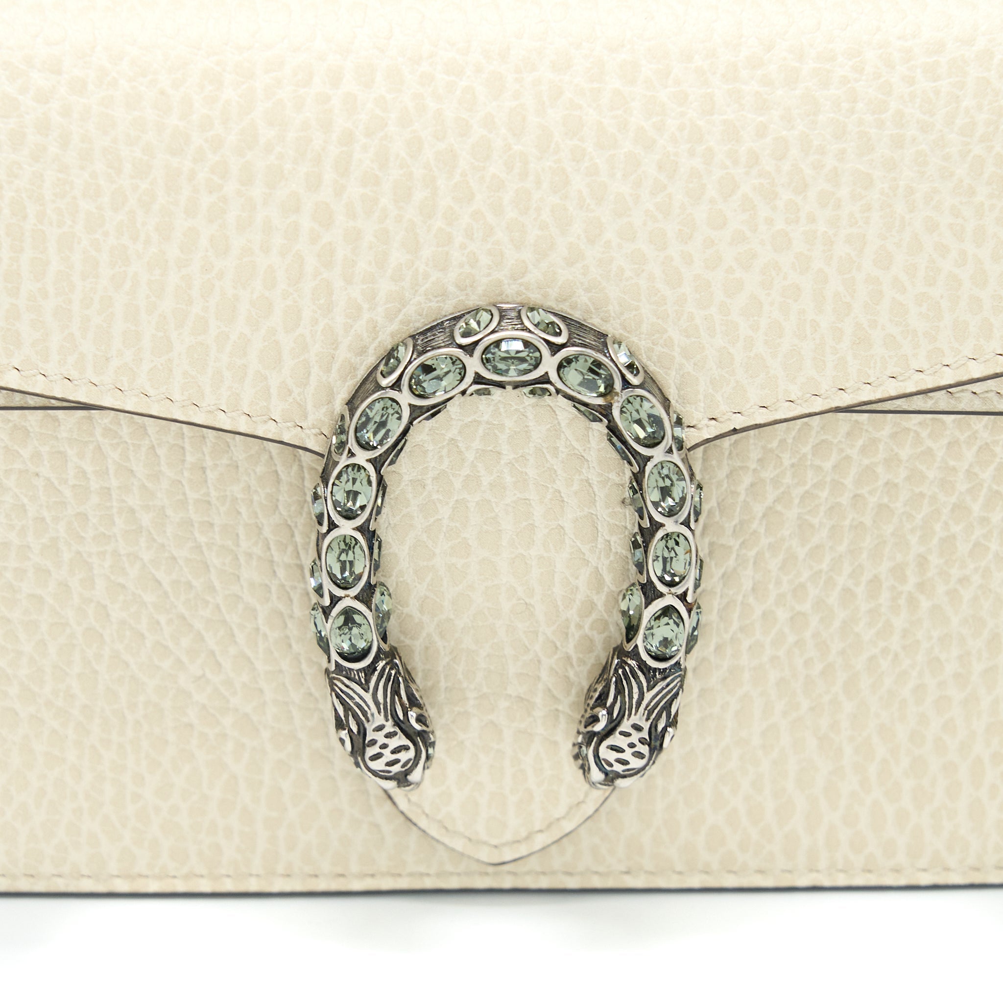 GUCCI SUPER MINI DIONYSUS CALFSKIN WHITE RUTHENIUM HARDWARE
