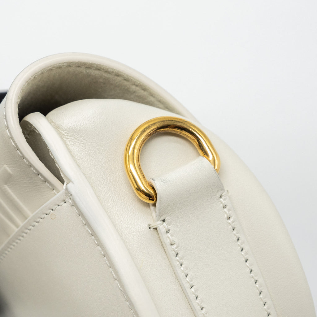 DIOR BOBBY EAST-WEST BAG BOX CALFSKIN WHITE GHW