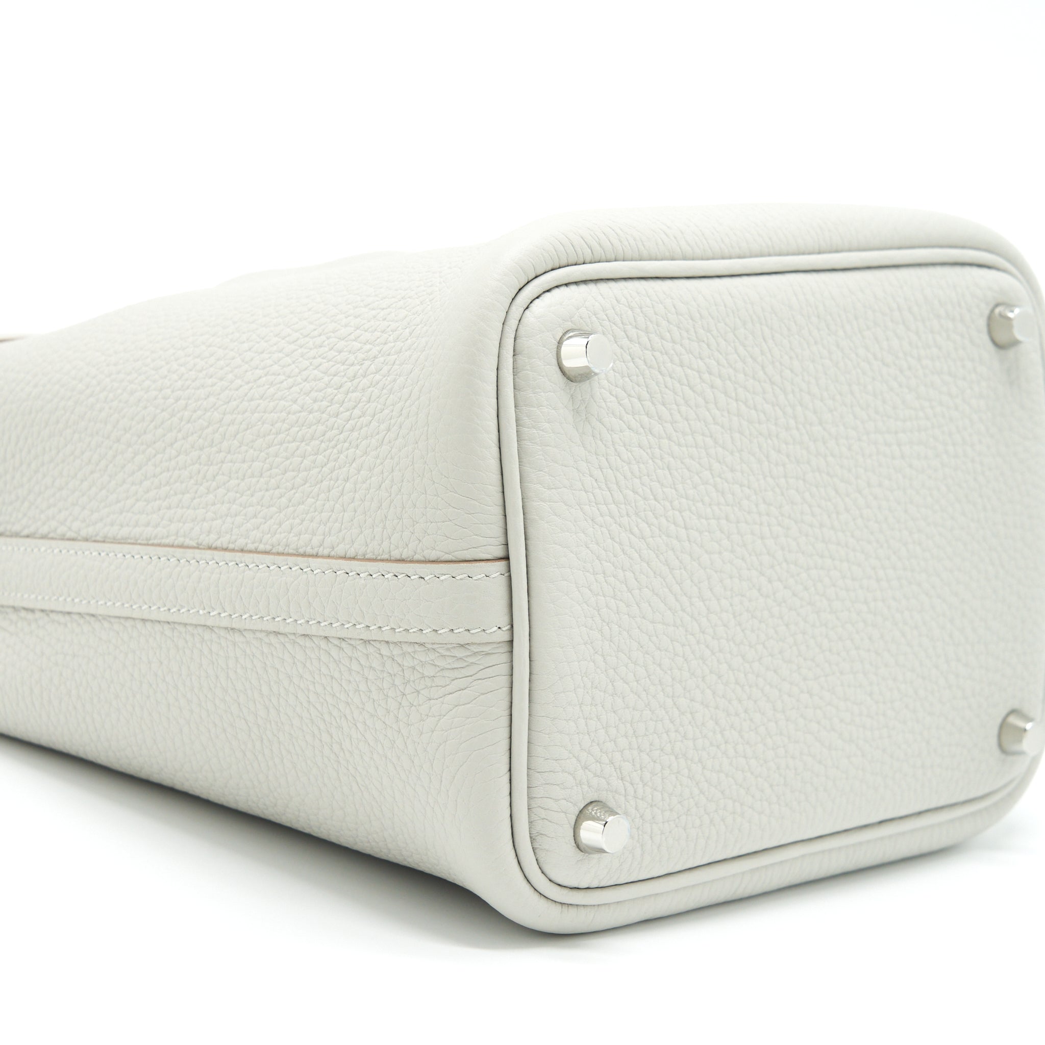 HERMES PICOTIN 18 LOCK BAG CLEMENCE 80 GRIS PERLE SHW