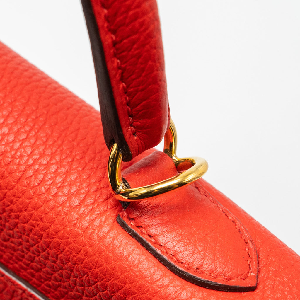 HERMES KELLY 25 TOGO S3 ROUGE DE COEUR GHW